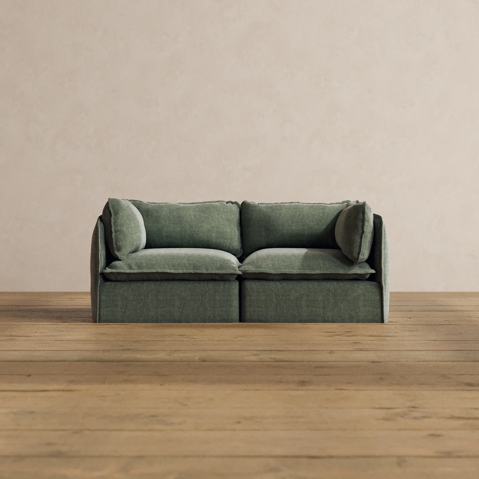 Modular Washable 2-Seater in Willow | Deluxe+ Seat | Cloud Pillow
