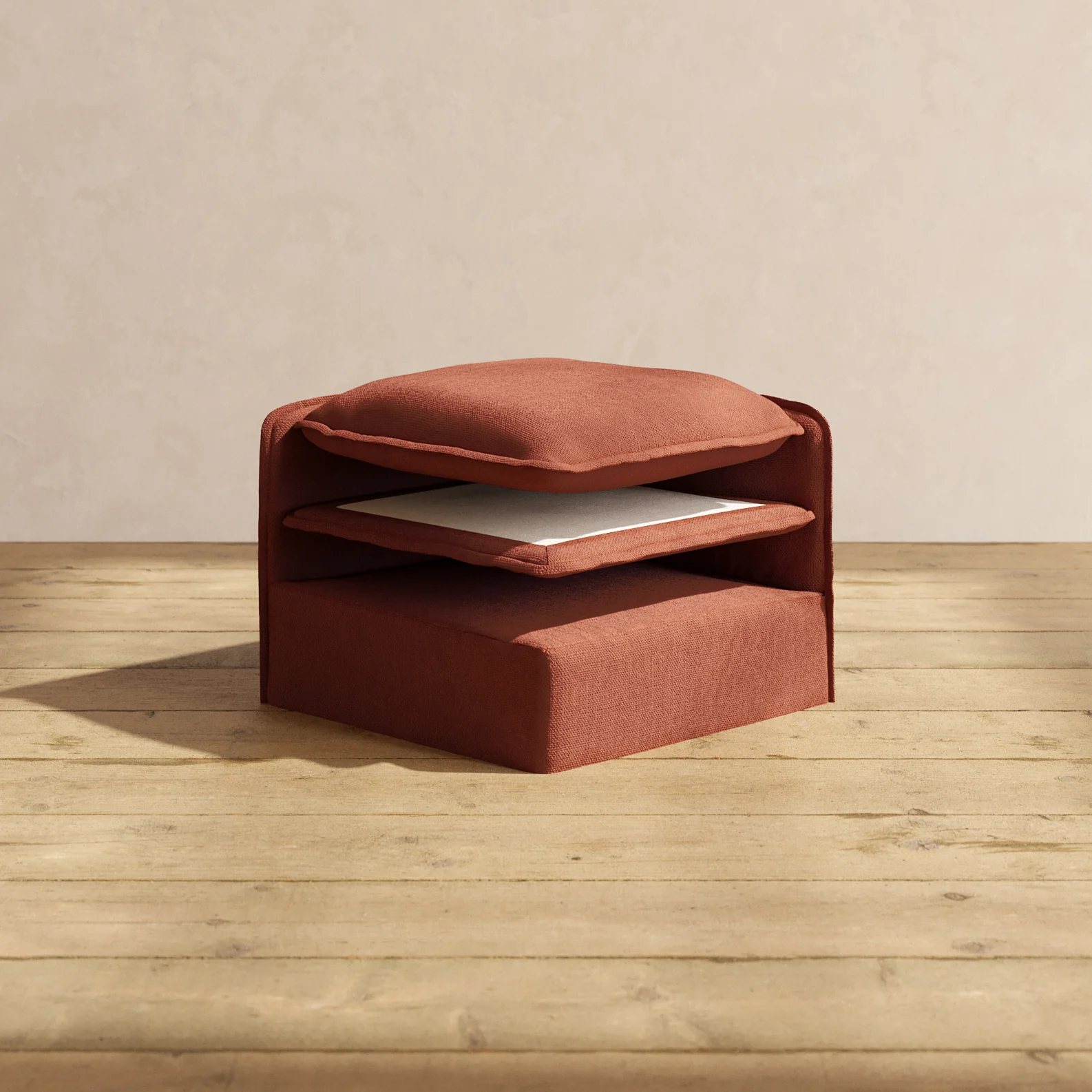 Elevate Comfort Layer for 3-Seater + Bench Ottoman in Rust