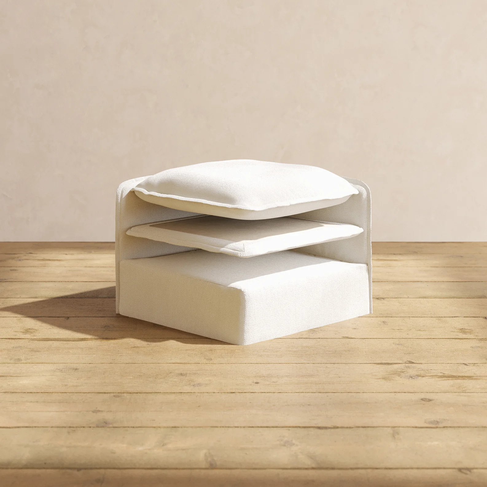 Elevate Comfort Layer for 4-Seater Corner Sectional + Ottoman in Powder