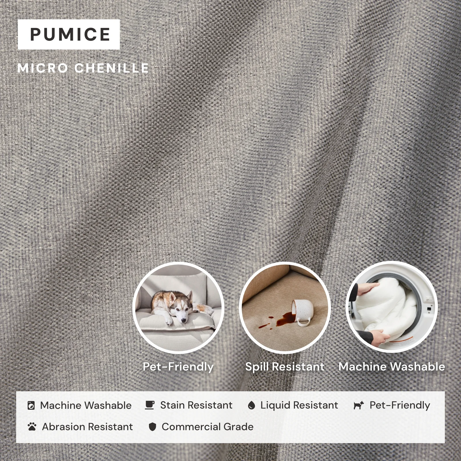 Elevate Comfort Layer for 8-Seater Open-Ends U-Sectional in Pumice - Image 6