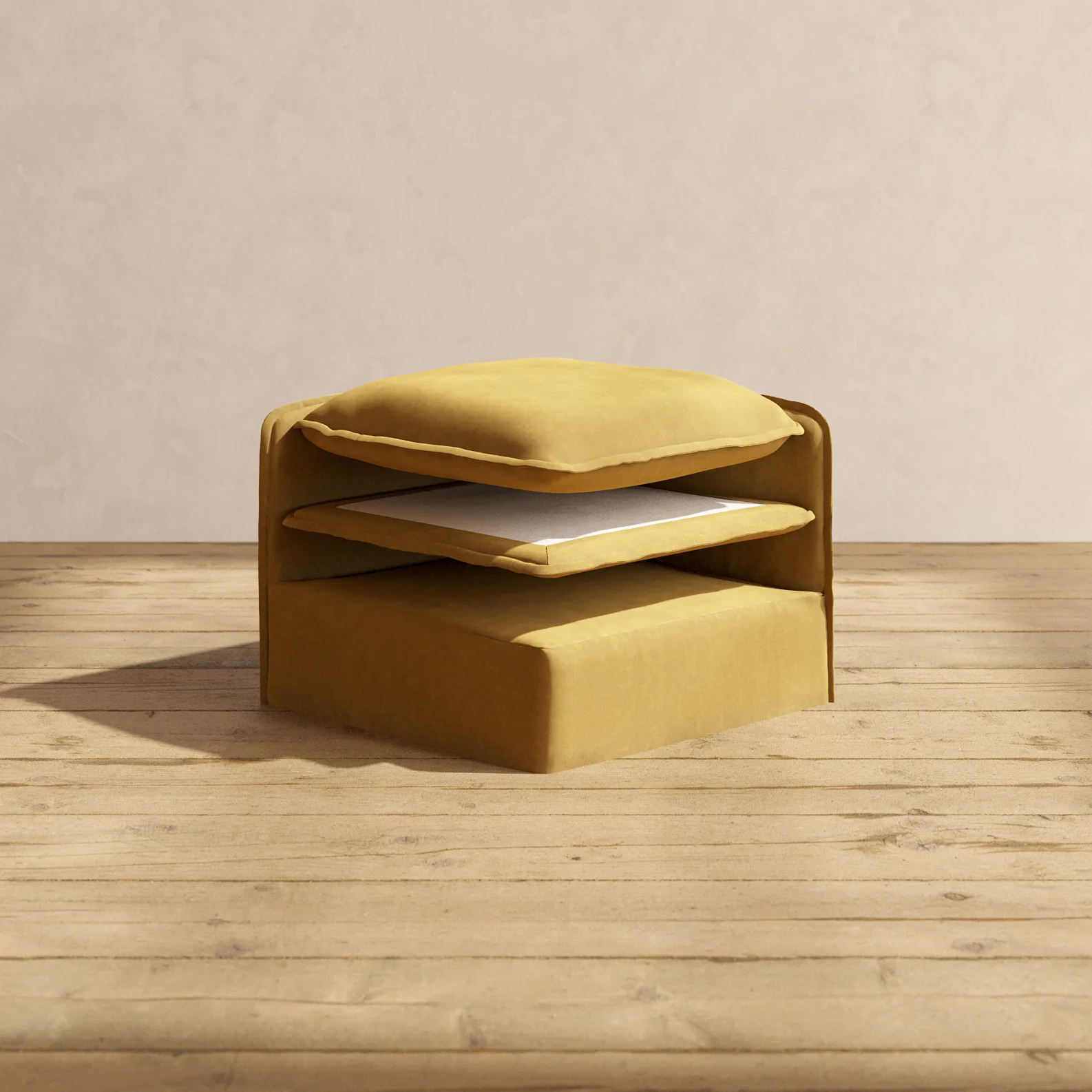Elevate Comfort Layer Set for 2-Seater + Ottoman | Luxury Velvet in Toffee