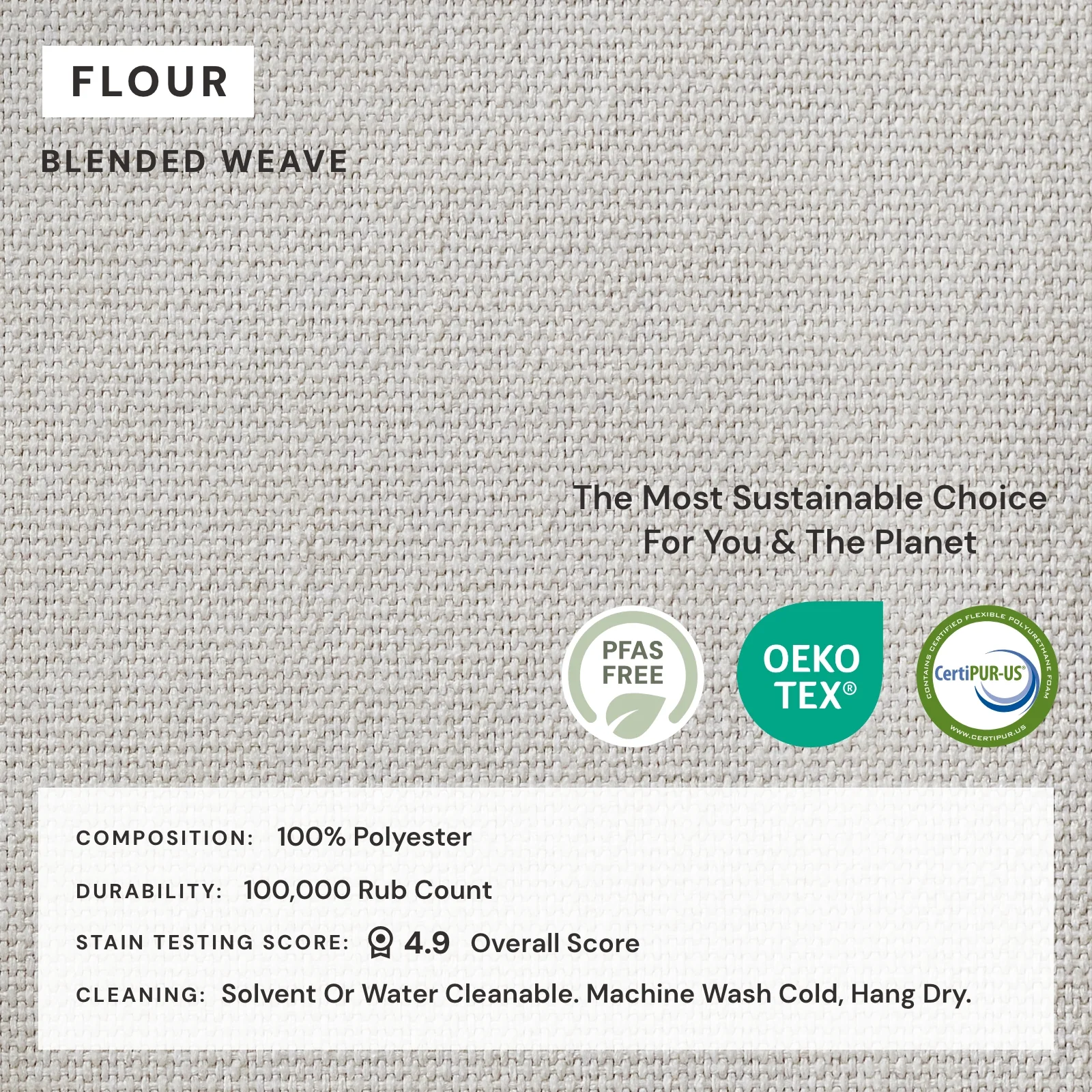 Elevate Comfort Layer Set for 3-Seater | Blended Weave in Flour - Image 7
