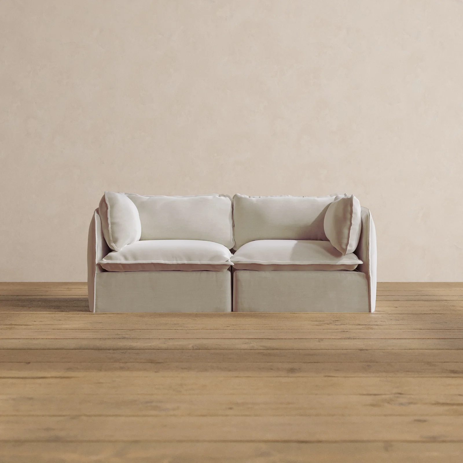 Modular Washable 2-Seater in Coco | Deluxe+ Seat | Cloud Pillow