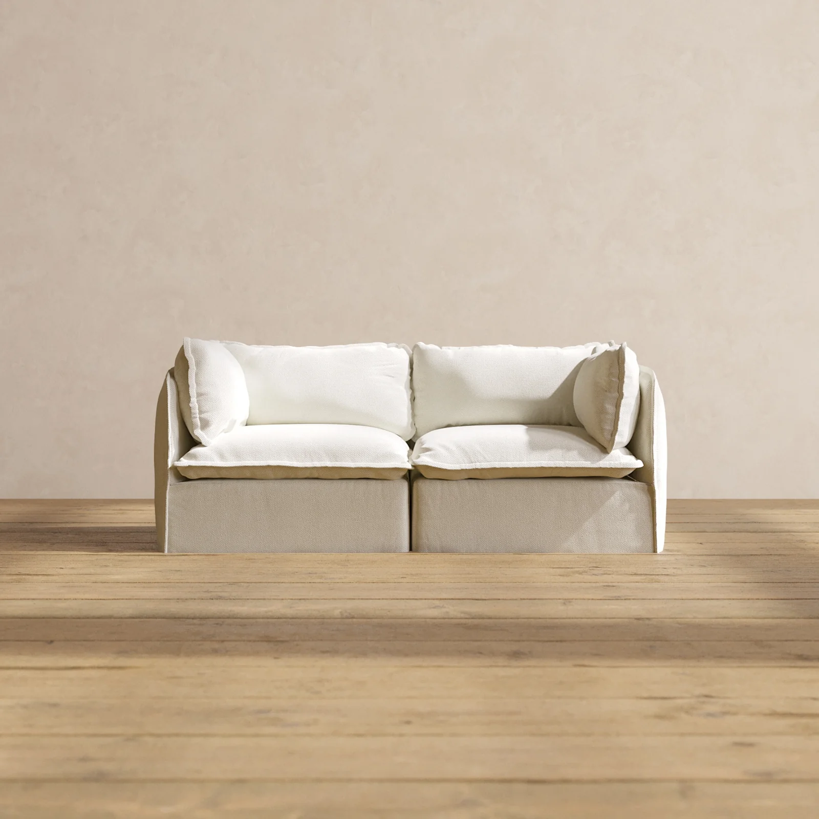 Modular Washable 2-Seater in Eggshell | Memorix+ Seat | Contour Pillow