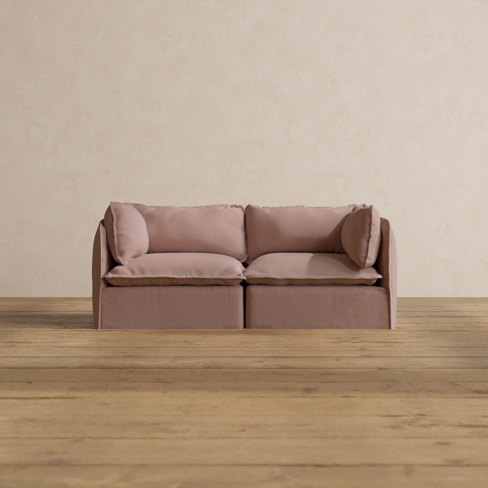 Modular Washable 2-Seater in Sakura | Deluxe+ Seat | Cloud Pillow