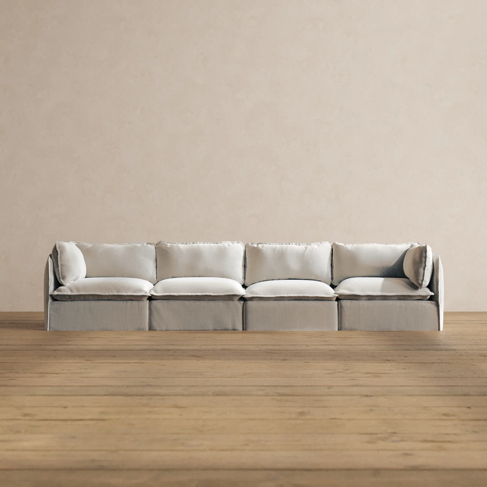 Modular Washable 4-Seater in Milk | Memorix+ Seat | Contour Pillow