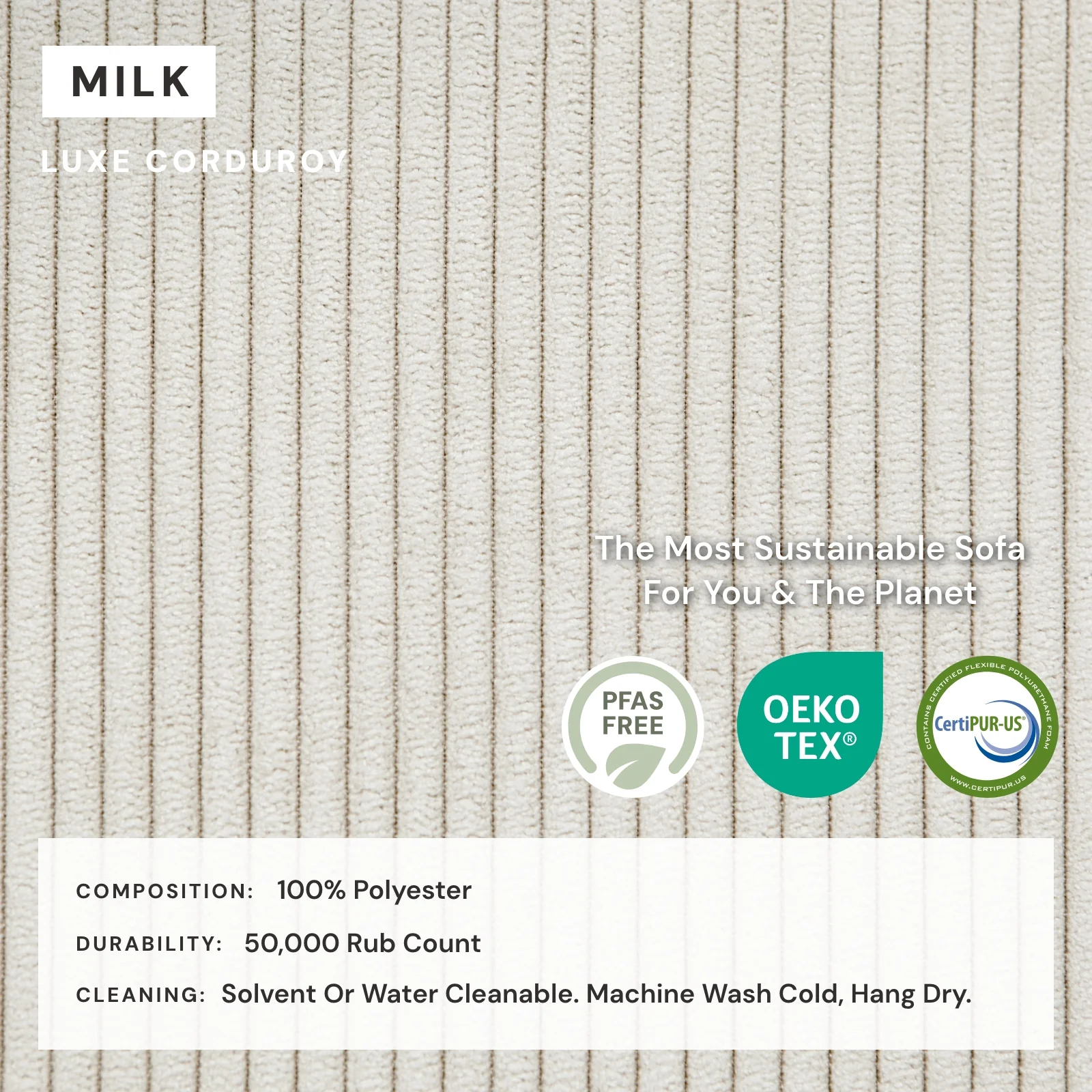 Modular Washable 5-Seater Corner Sectional in Milk | Deluxe+ Seat | Cloud Pillow - Image 4