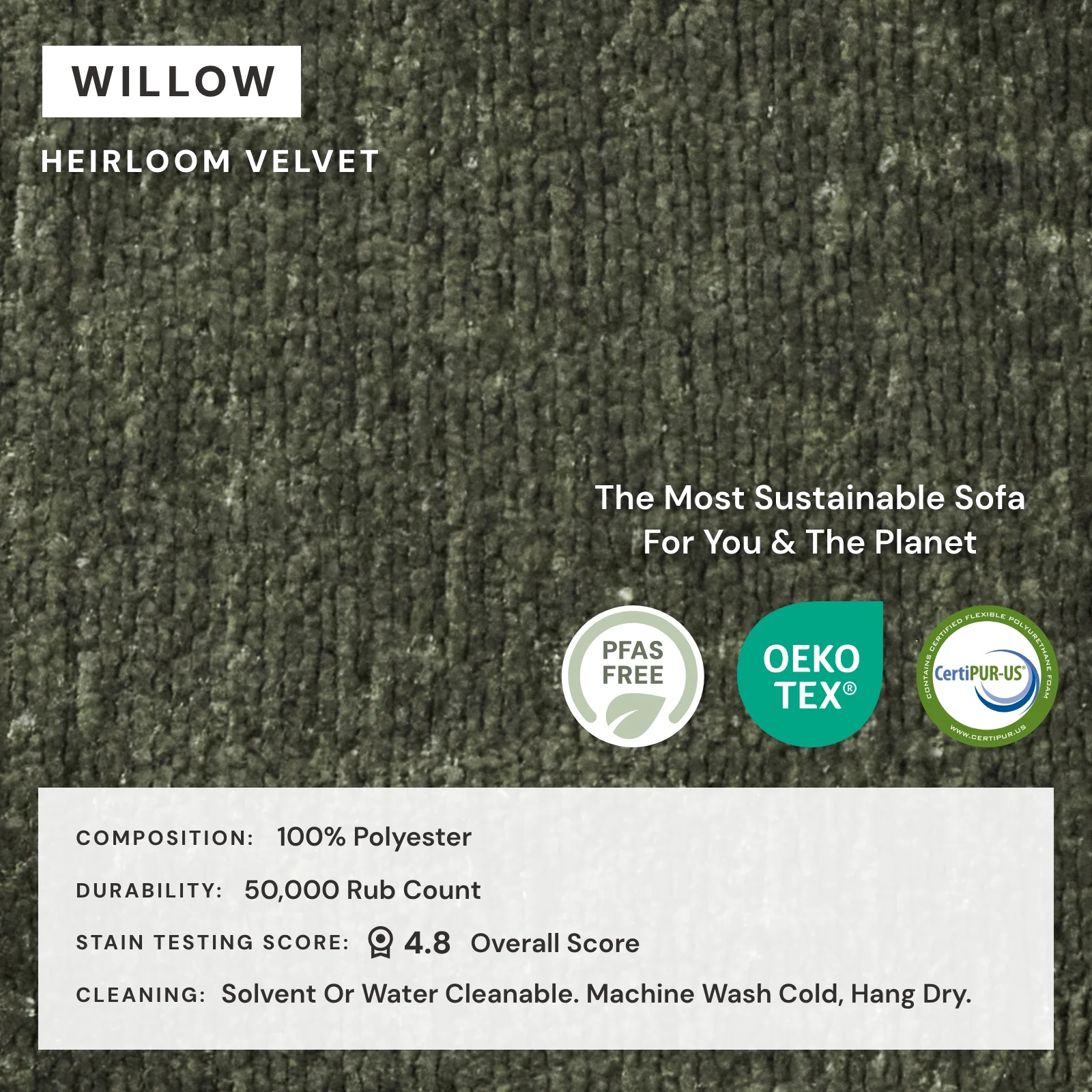Modular Washable 6-Seater Open-Ends U-Sectional in Willow | Deluxe+ Seat | Cloud Pillow - Image 4