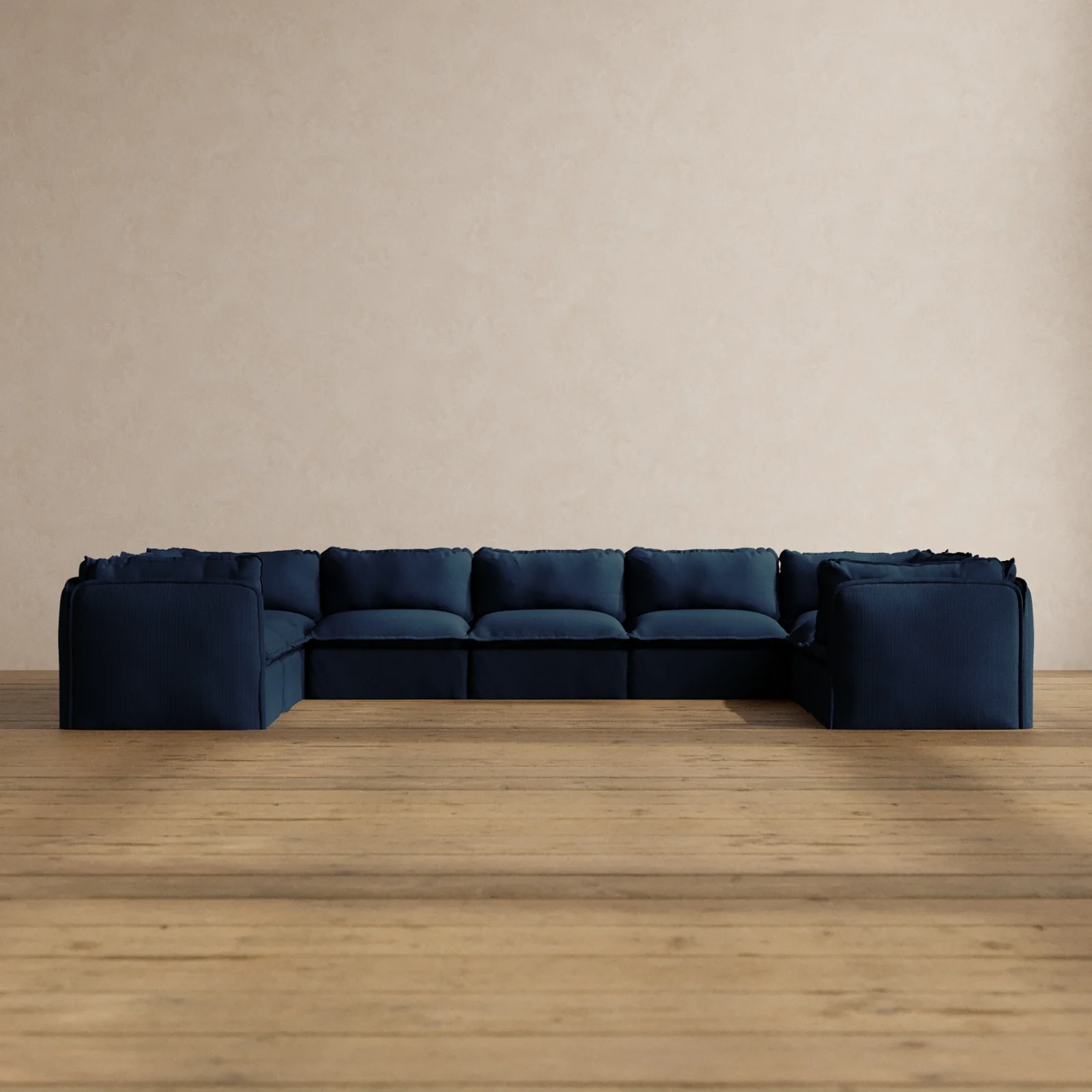 Modular Washable 9-Seater U-Sectional in Sumi | Memorix+ Seat | Contour Pillow