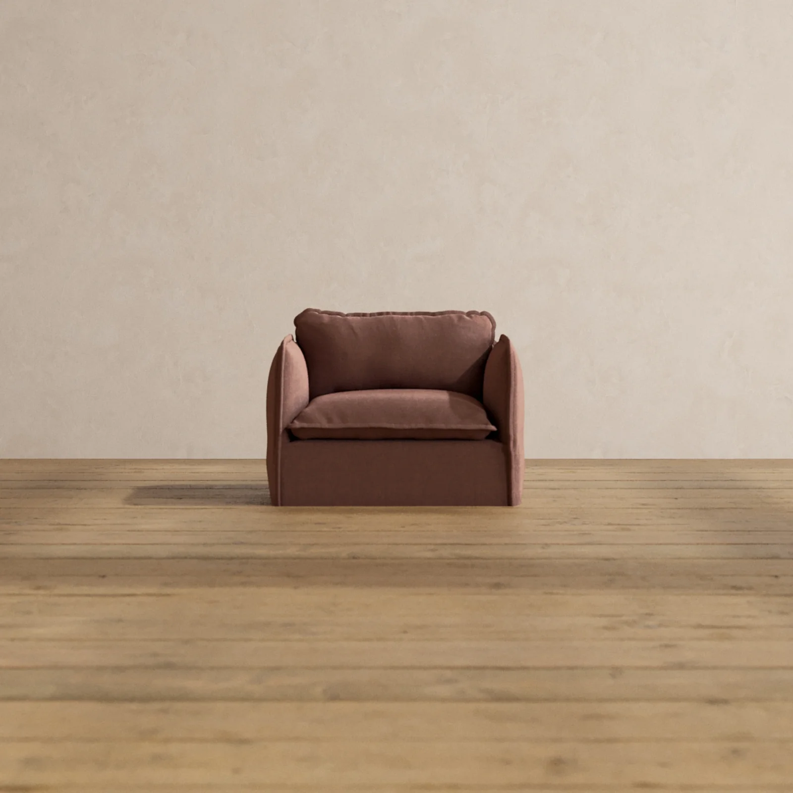 Modular Washable Armchair in Chestnut | Memorix+ Seat | Contour Pillow
