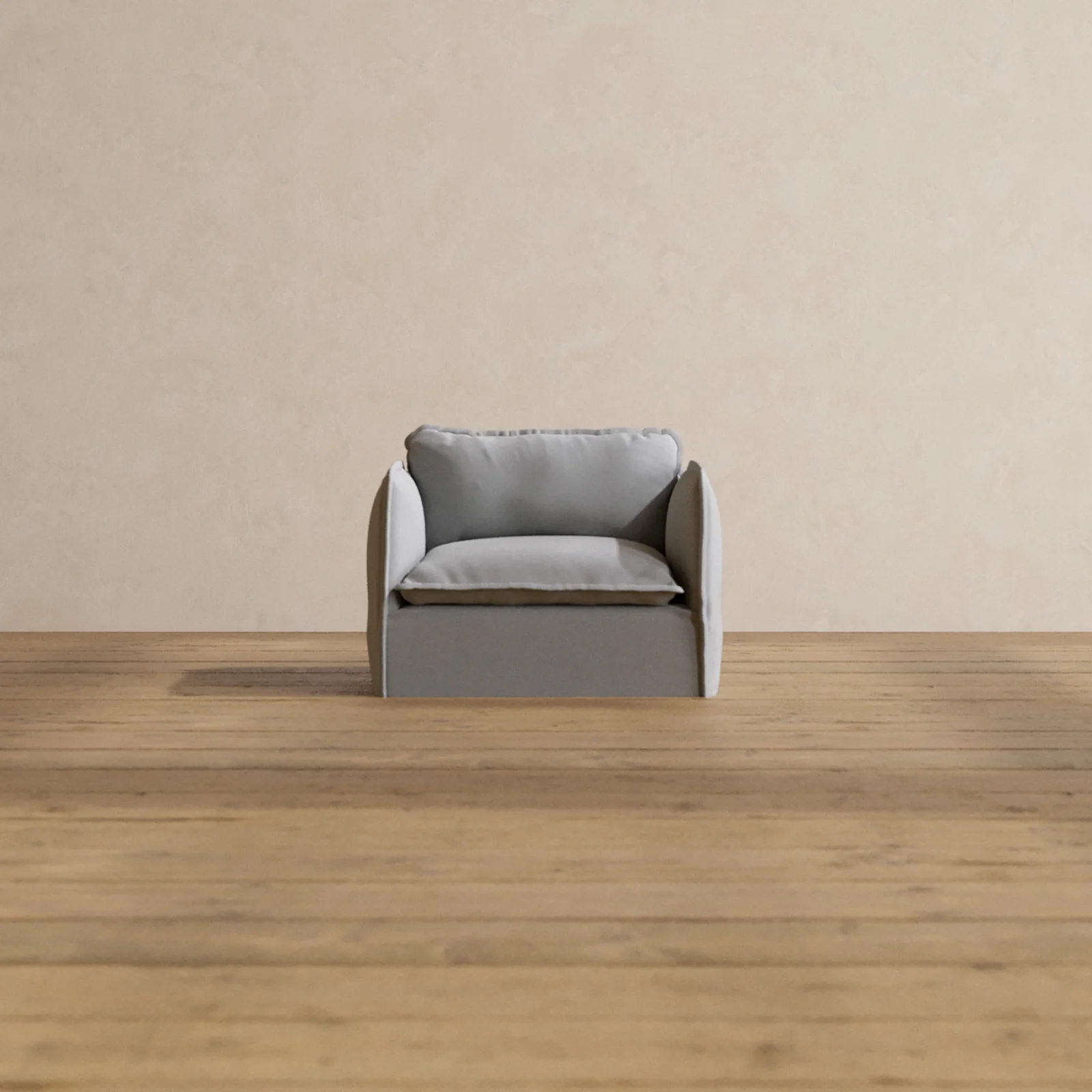 Modular Washable Armchair in Pumice | Deluxe+ Seat | Cloud Pillow