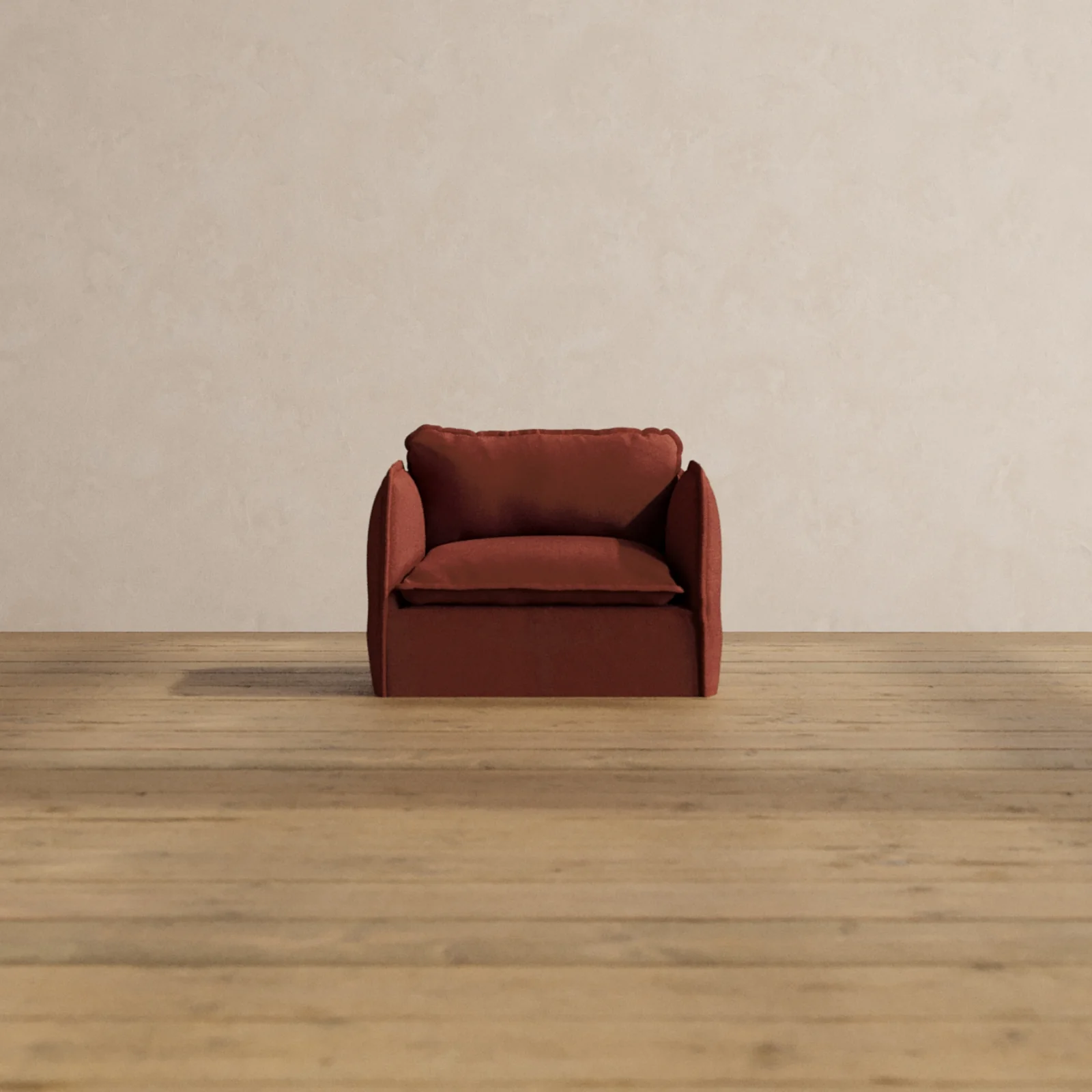 Modular Washable Armchair in Rust | Memorix+ Seat | Contour Pillow