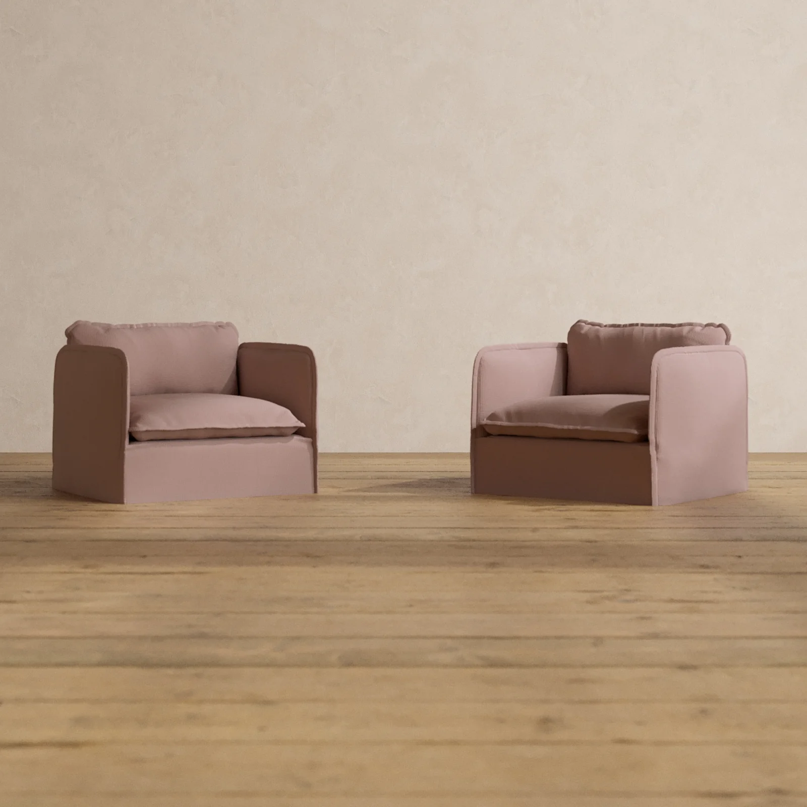 Modular Washable Armchair Set in Sakura | Memorix+ Seat | Contour Pillow