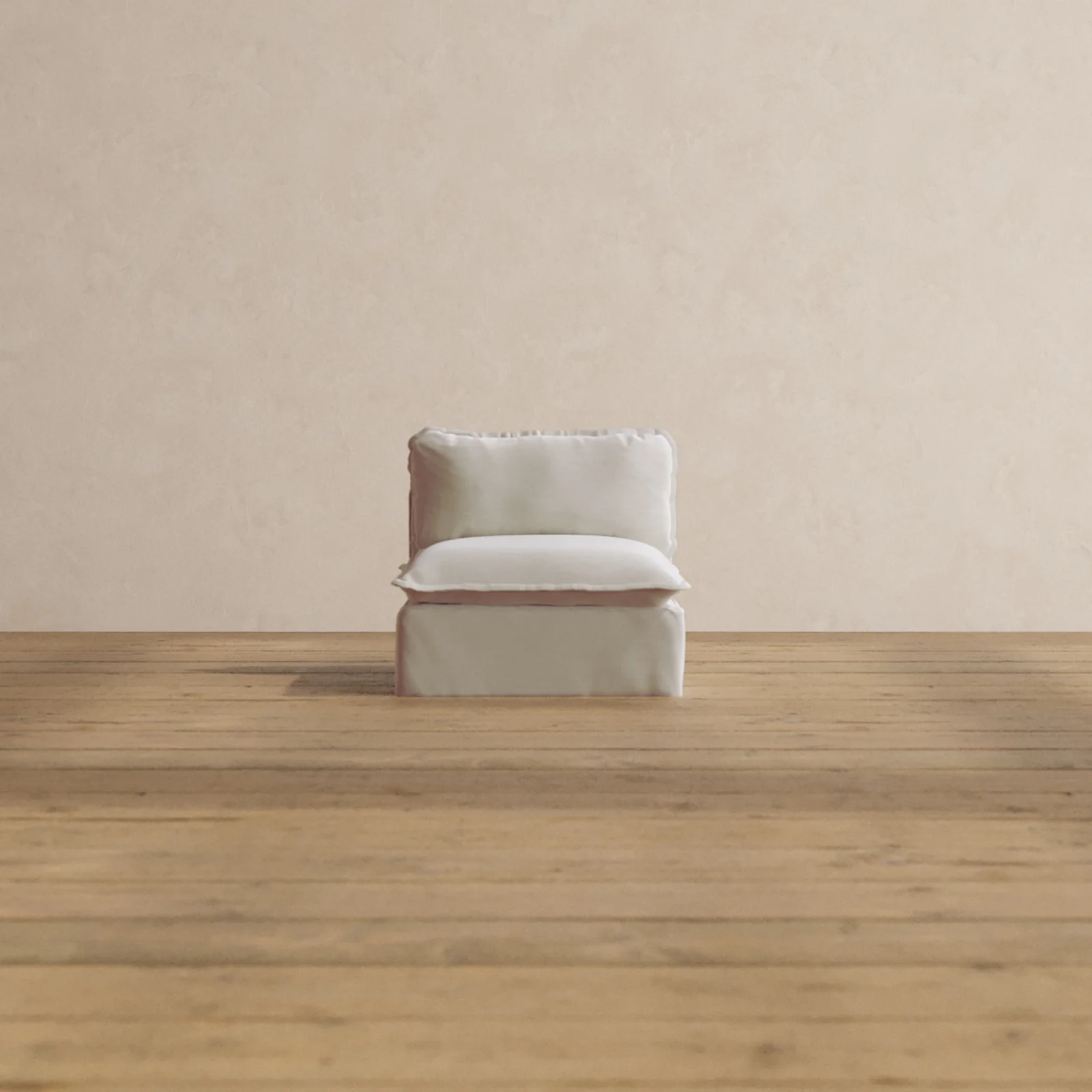 Modular Washable Armless Chair in Coco | Memorix+ Seat | Contour Pillow