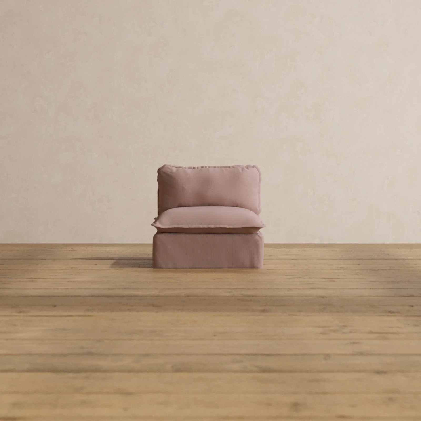 Modular Washable Armless Chair in Sakura | Deluxe+ Seat | Cloud Pillow