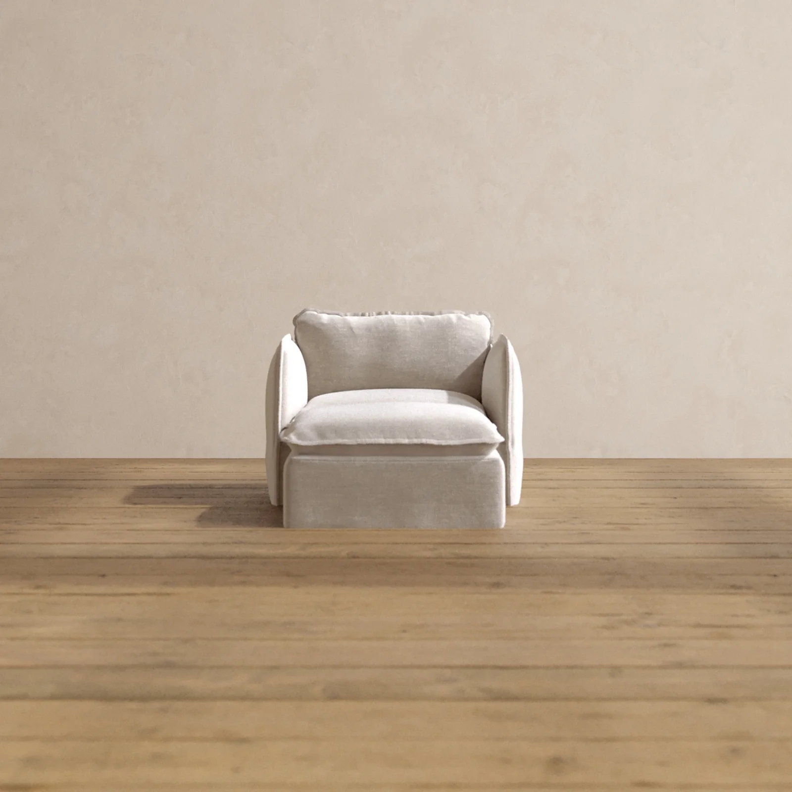 Modular Washable Chaise Armchair in Mist | Deluxe+ Seat | Cloud Pillow