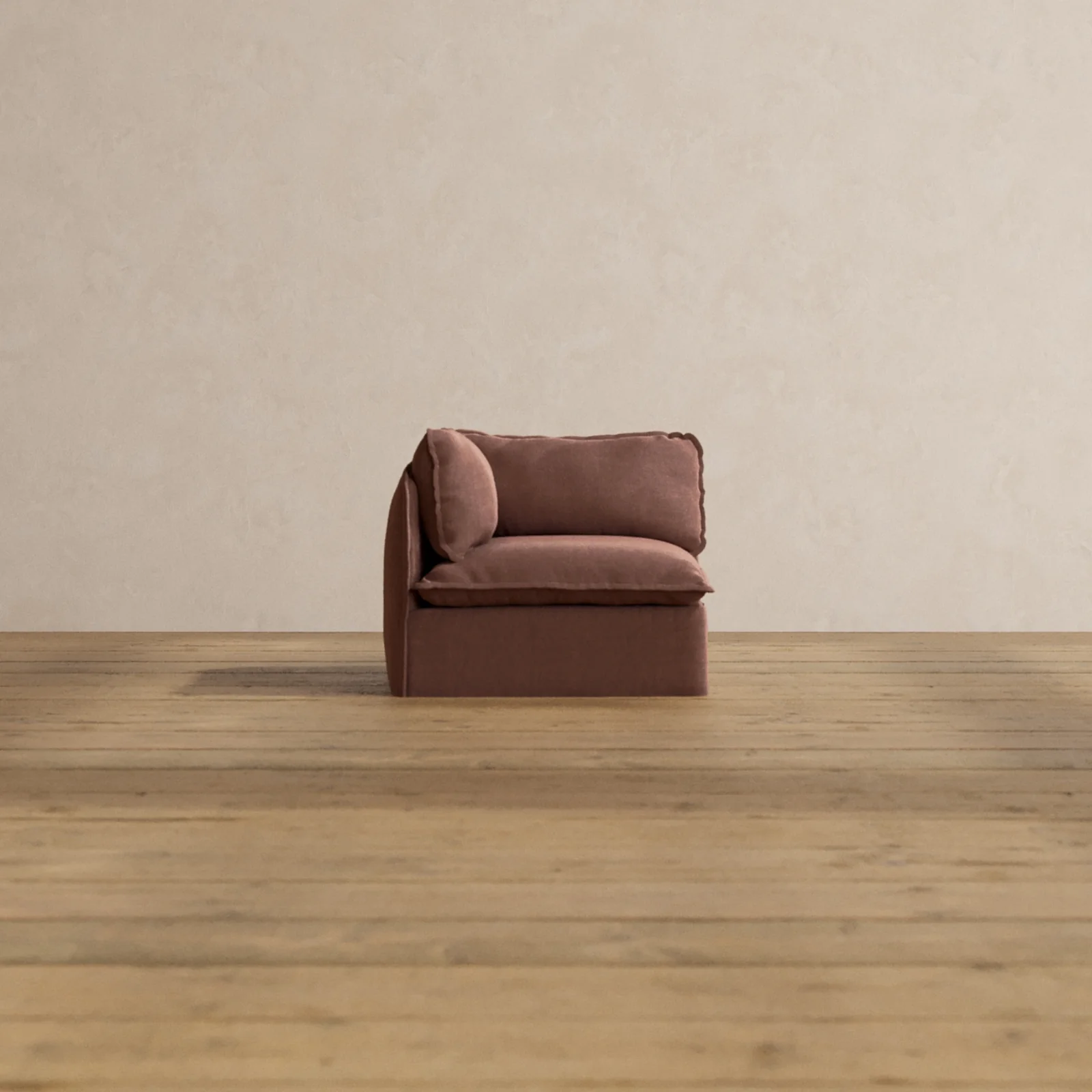 Modular Washable Corner Chair in Chestnut | Deluxe+ Seat | Cloud Pillow
