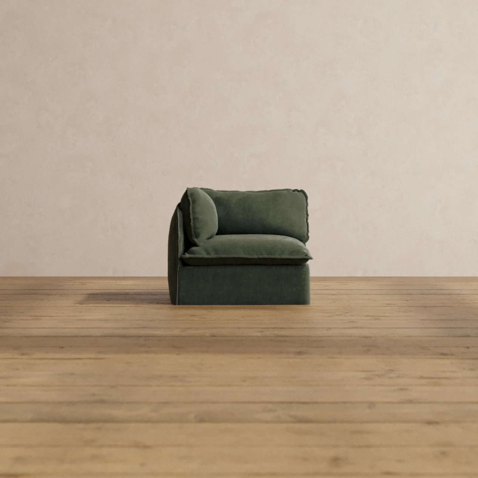 Modular Washable End Chair - Left in Olivine | Memorix+ Seat | Contour Pillow