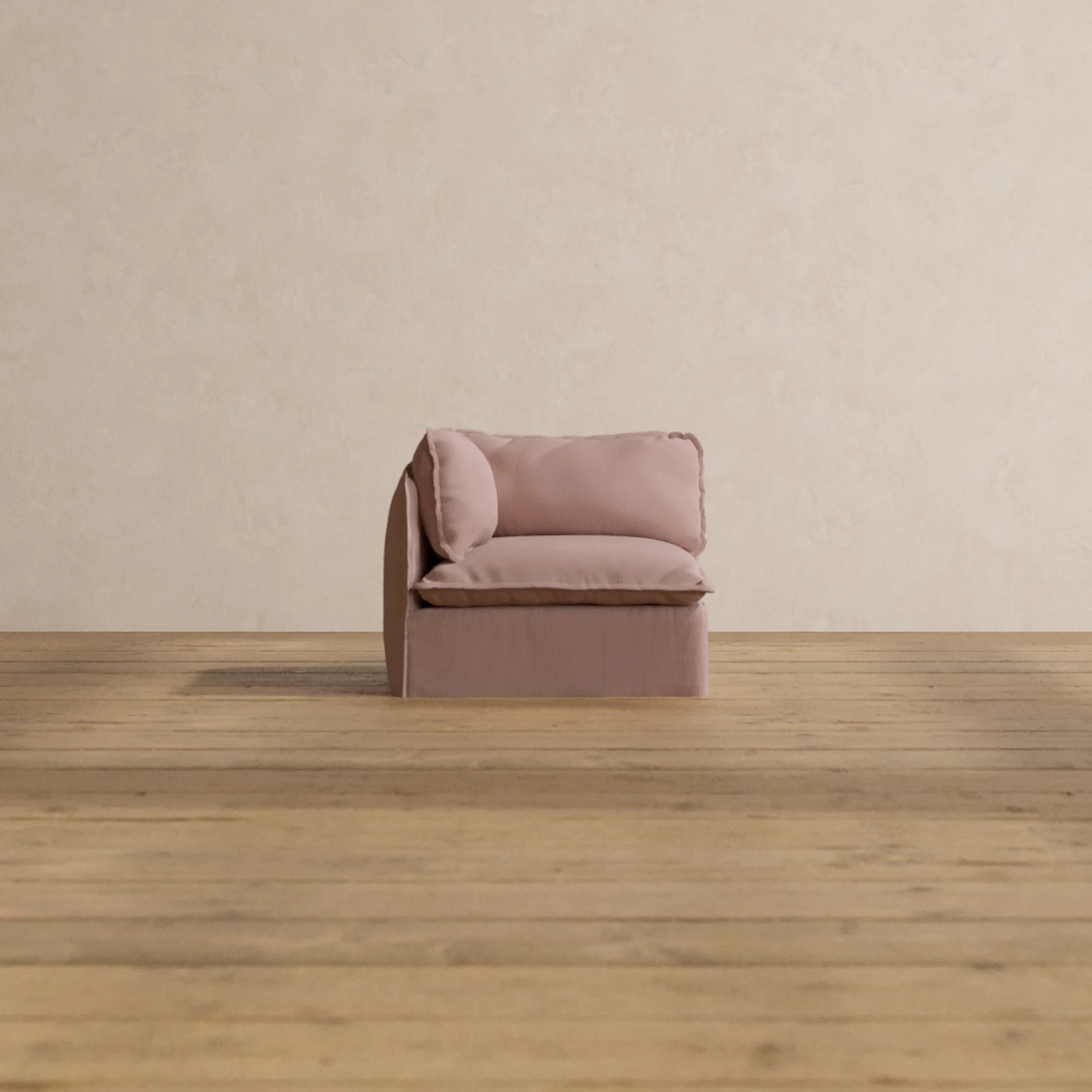 Modular Washable End Chair - Left in Sakura | Deluxe+ Seat | Cloud Pillow