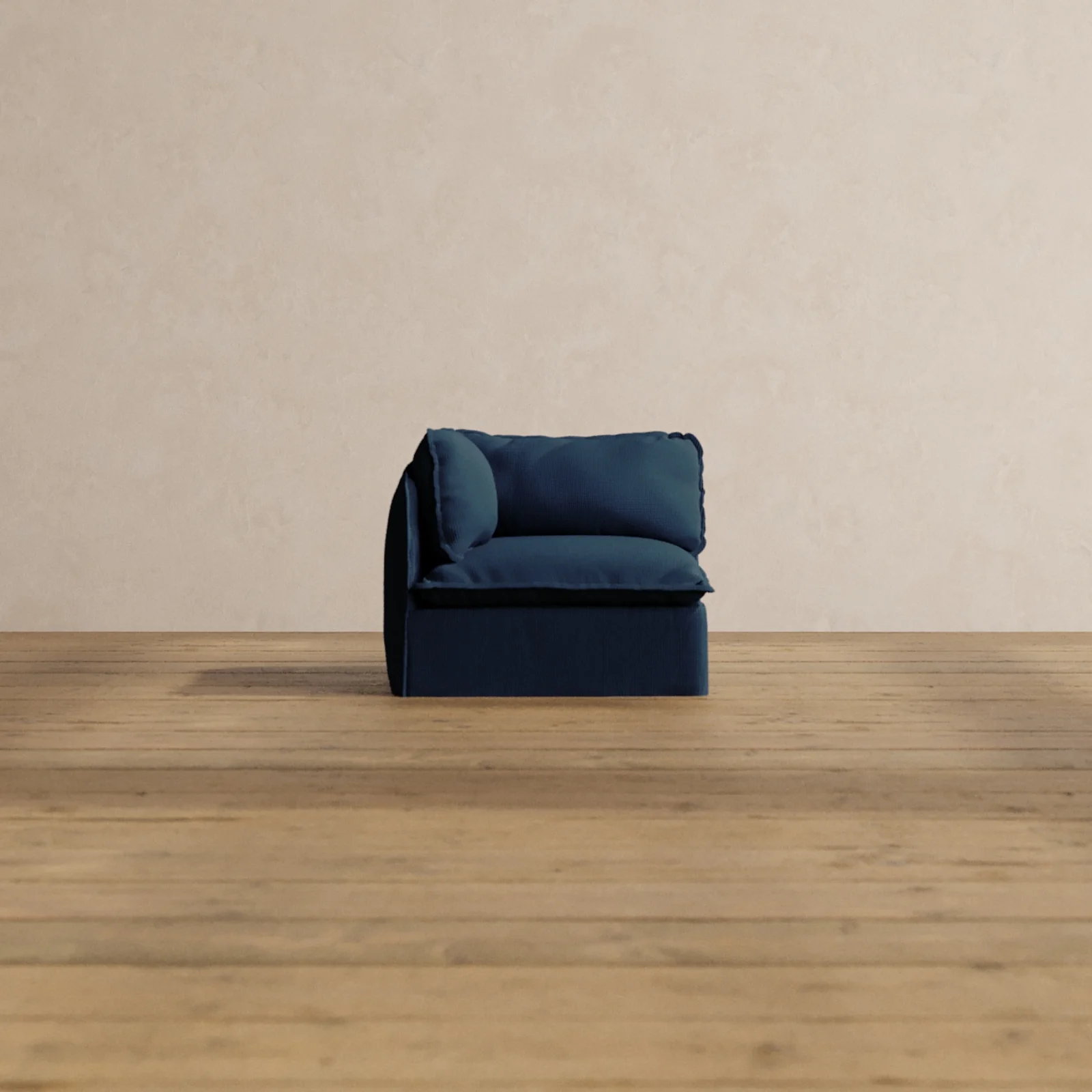 Modular Washable End Chair - Left in Sumi | Memorix+ Seat | Contour Pillow