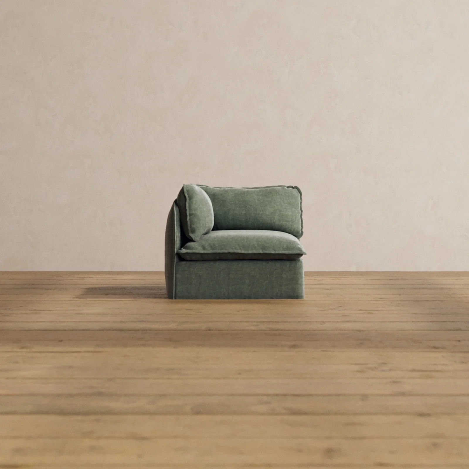 Modular Washable End Chair - Left in Willow | Deluxe+ Seat | Cloud Pillow