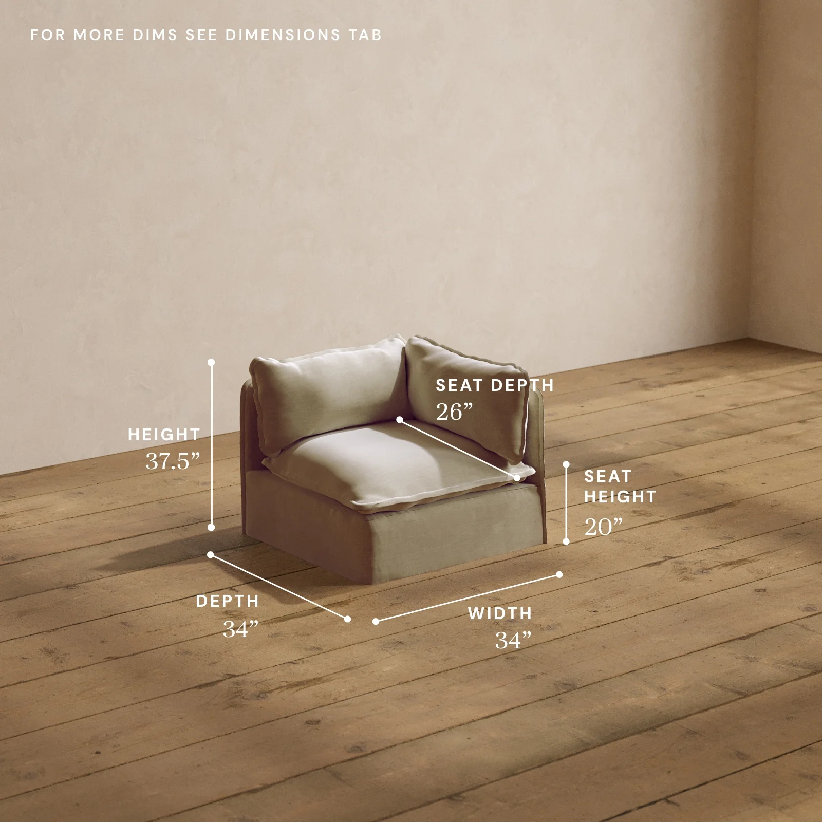 Modular Washable End Chair - Right in Coco | Memorix+ Seat | Contour Pillow - Image 5
