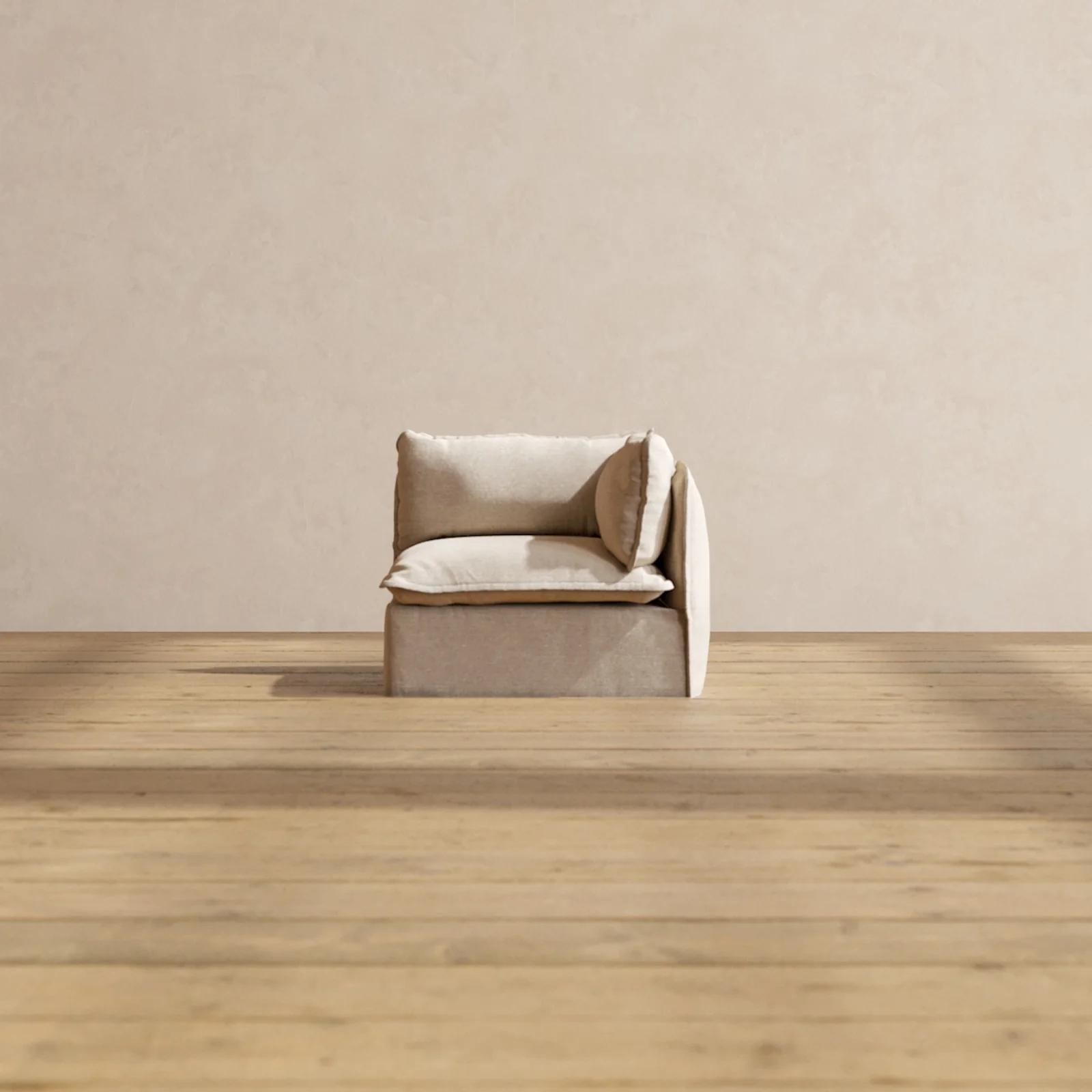 Modular Washable End Chair - Right in Oat | Memorix+ Seat | Contour Pillow
