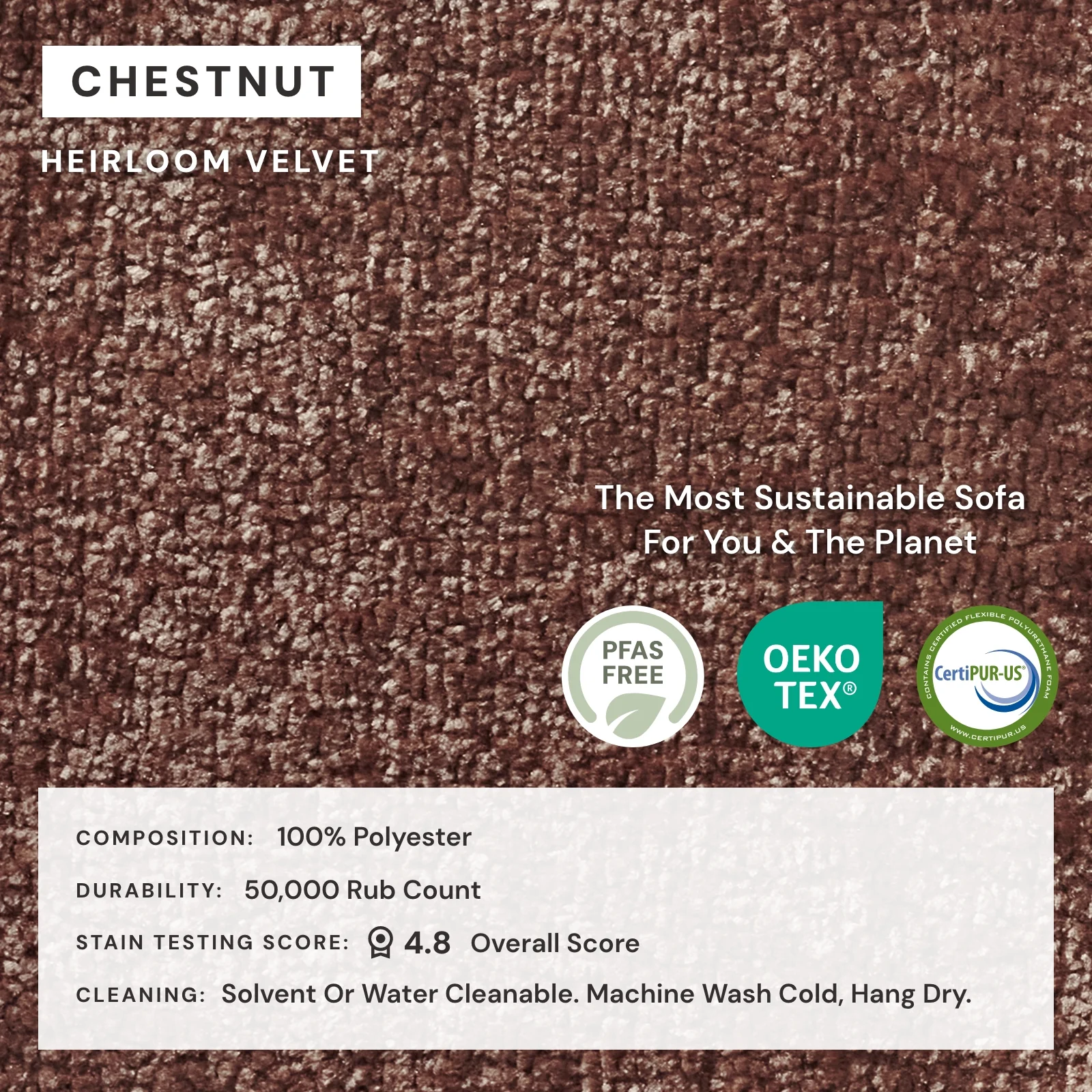Modular Washable Ottoman in Chestnut | Deluxe+ Seat - Image 4