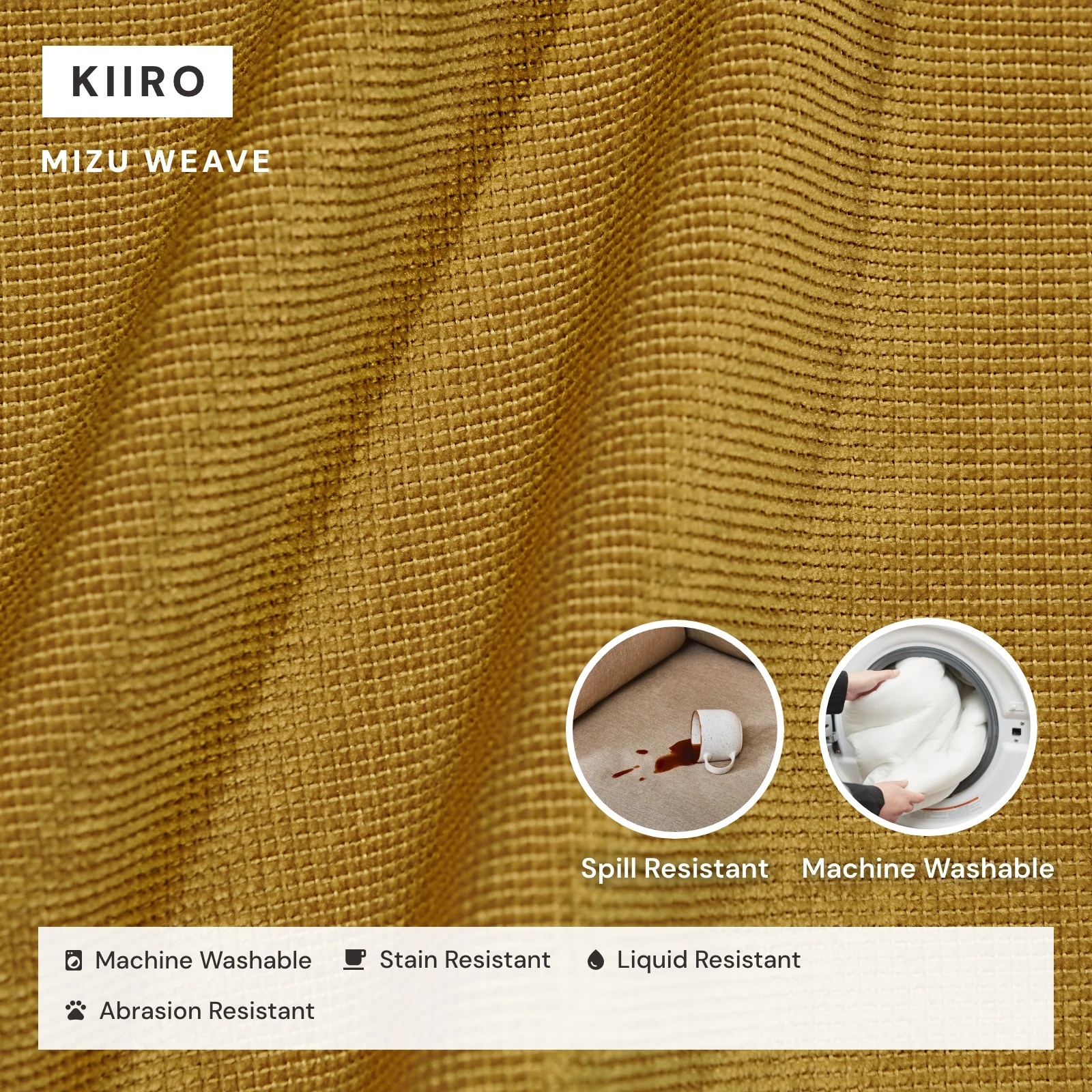 Modular Washable Ottoman in Kiiro | Deluxe+ Seat - Image 3