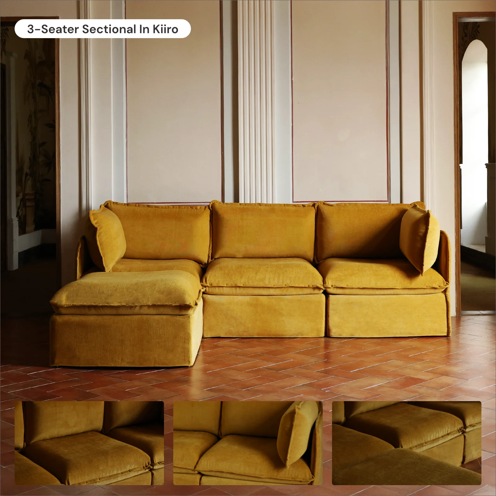 Modular Washable Ottoman in Kiiro | Deluxe+ Seat - Image 7