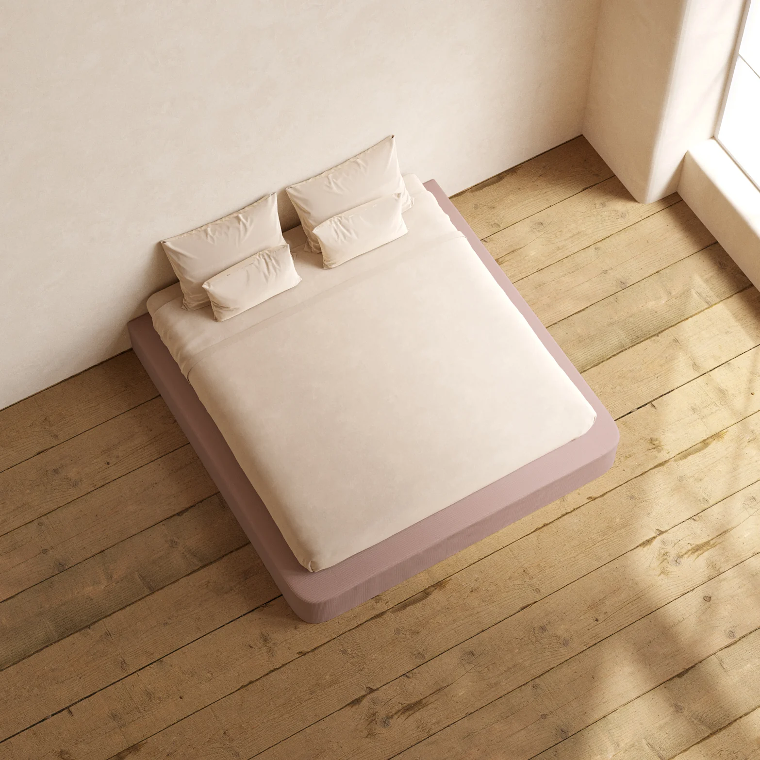 Slipcover Only - King Upholstered Platform Bed | Mizu Weave in Sakura - Image 6