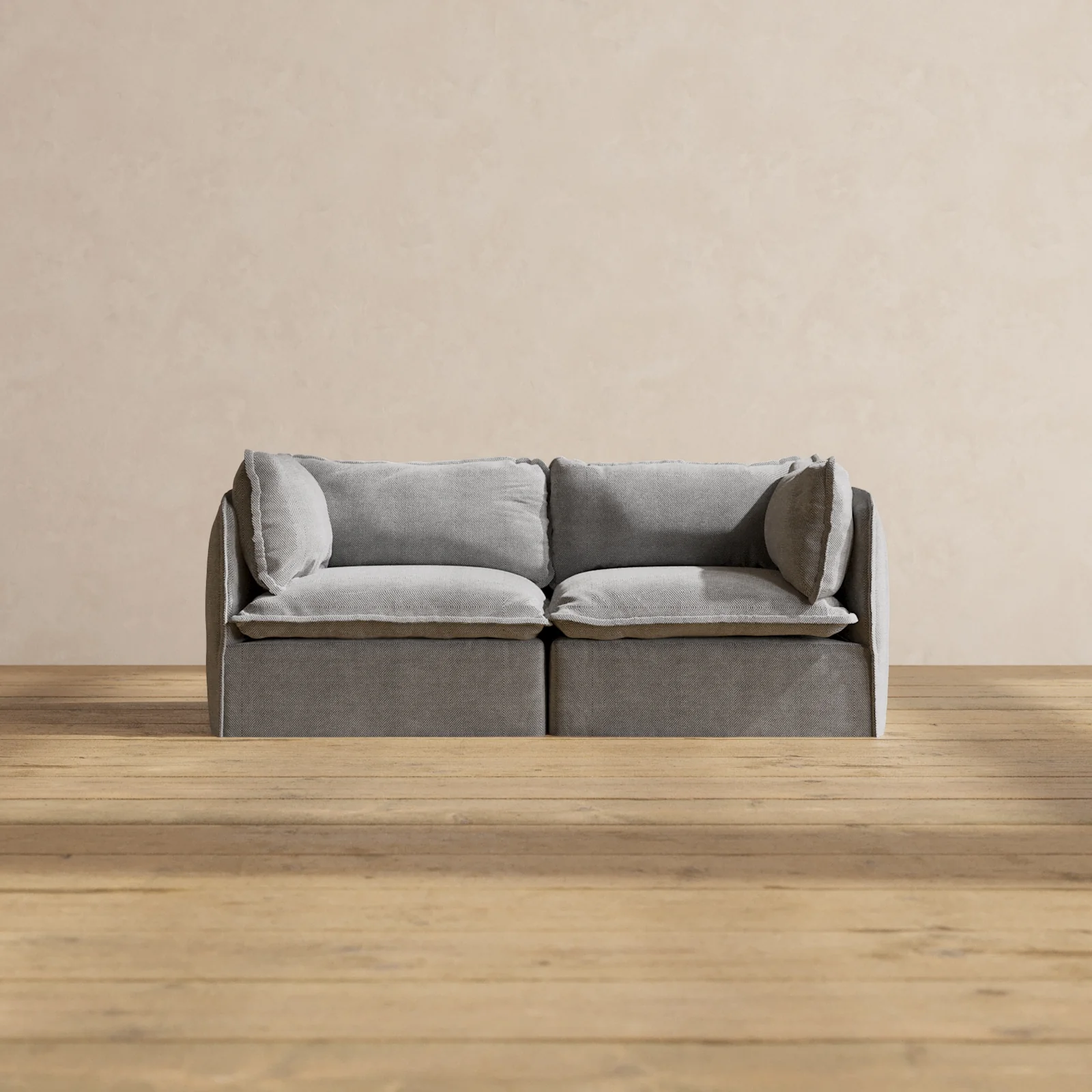 Slipcover Only - Modular Washable 2-Seater in Ash