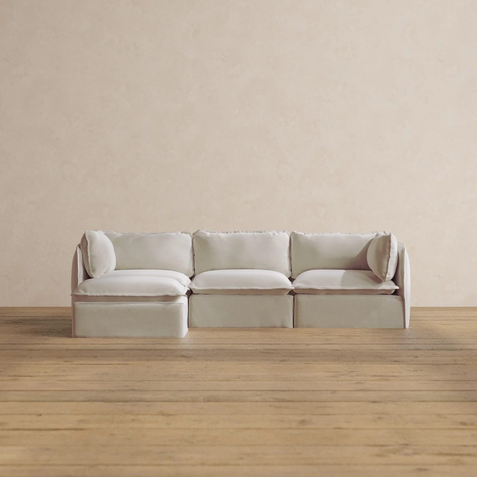 Slipcover Only - Modular Washable 3-Seater Sectional in Coco