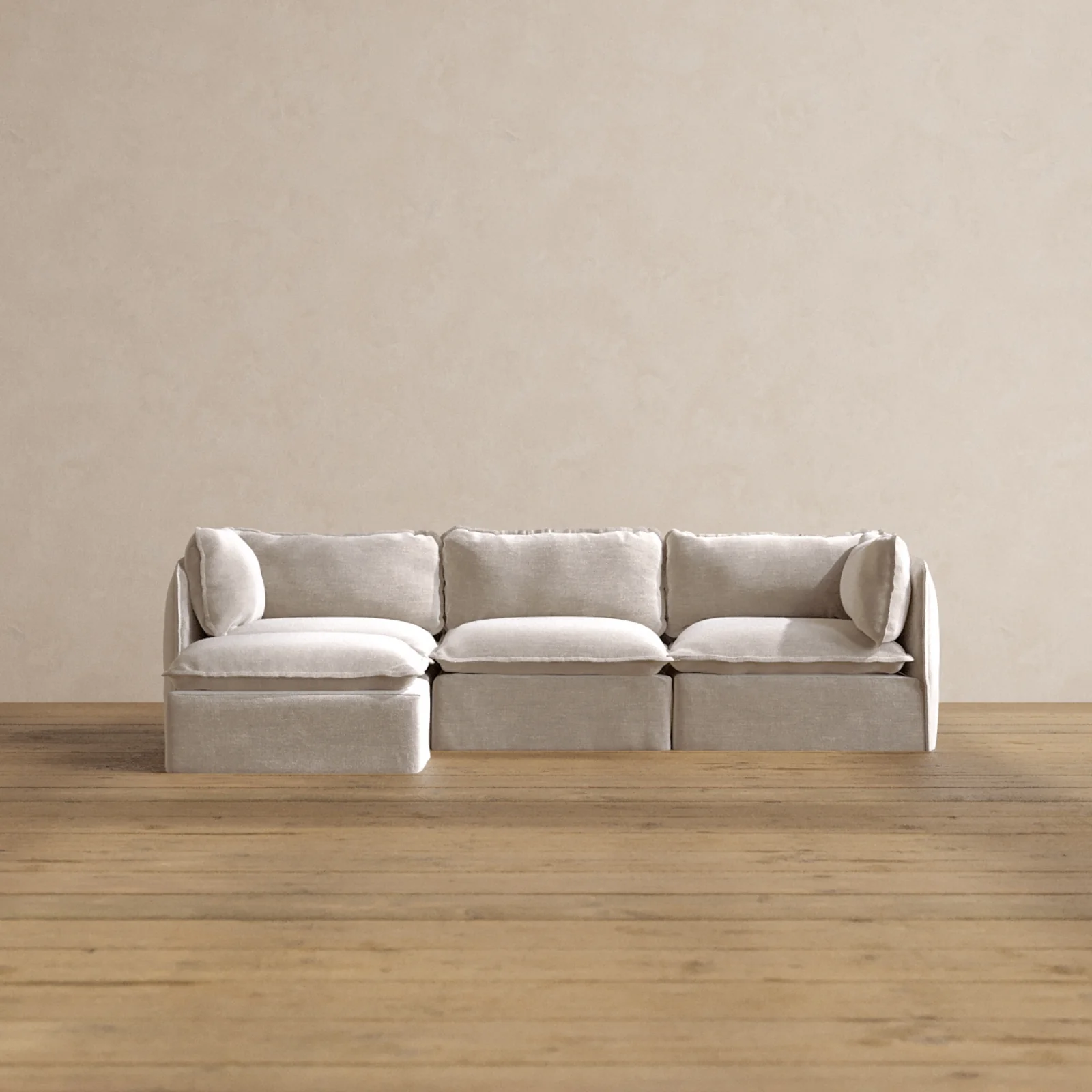 Slipcover Only - Modular Washable 3-Seater Sectional in Mist