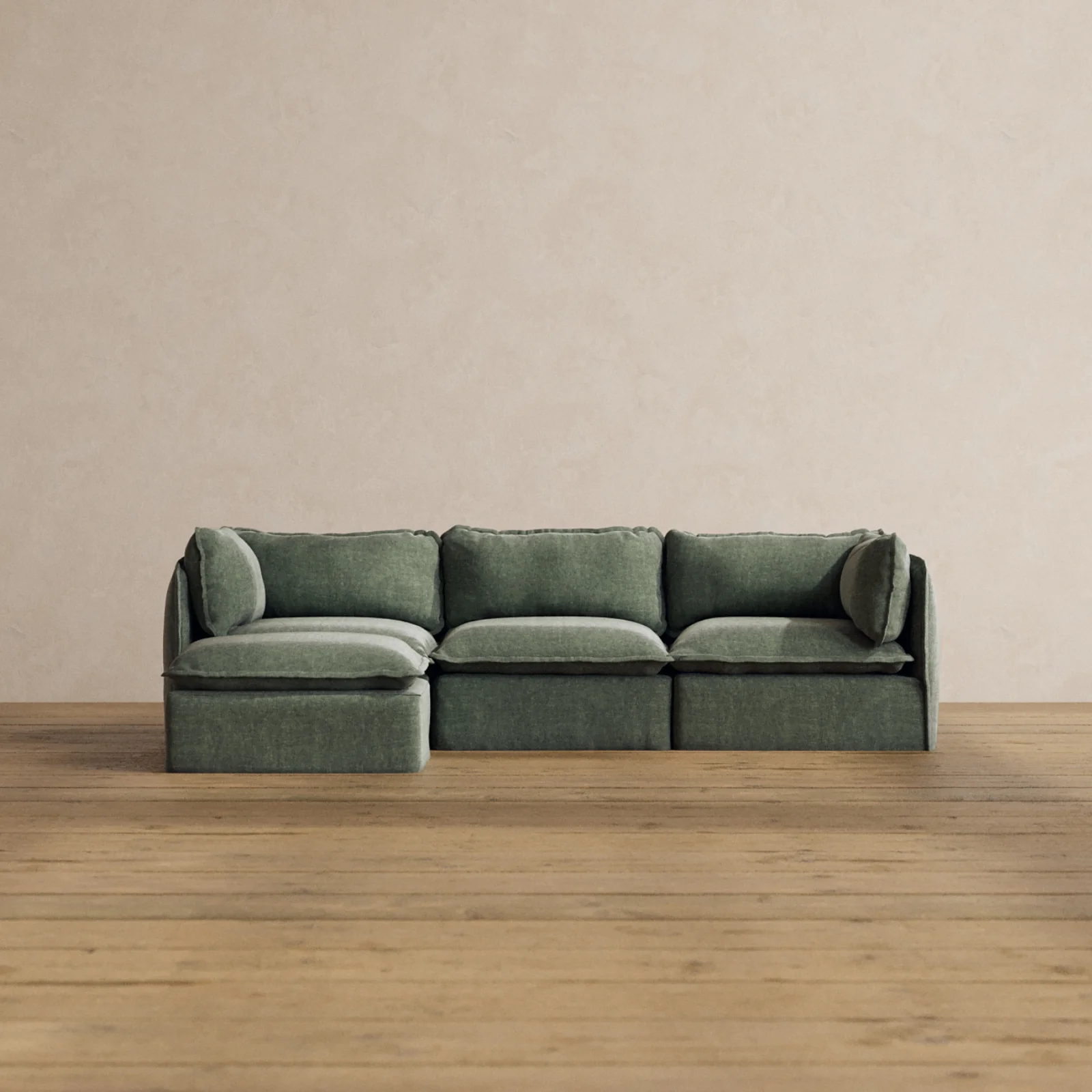 Slipcover Only - Modular Washable 3-Seater Sectional in Willow