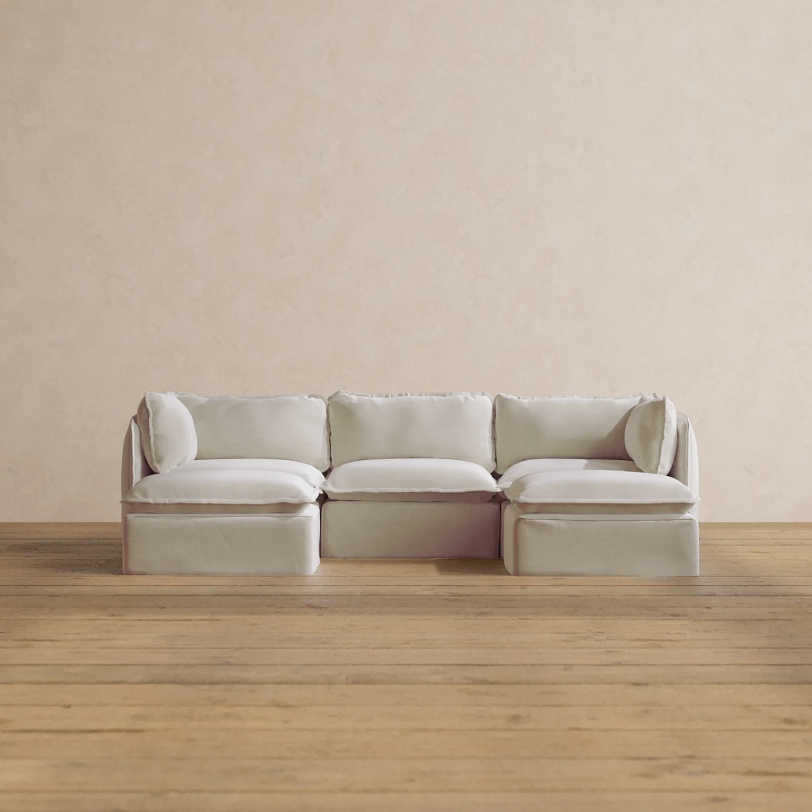 Slipcover Only - Modular Washable 3-Seater U-Sectional in Coco