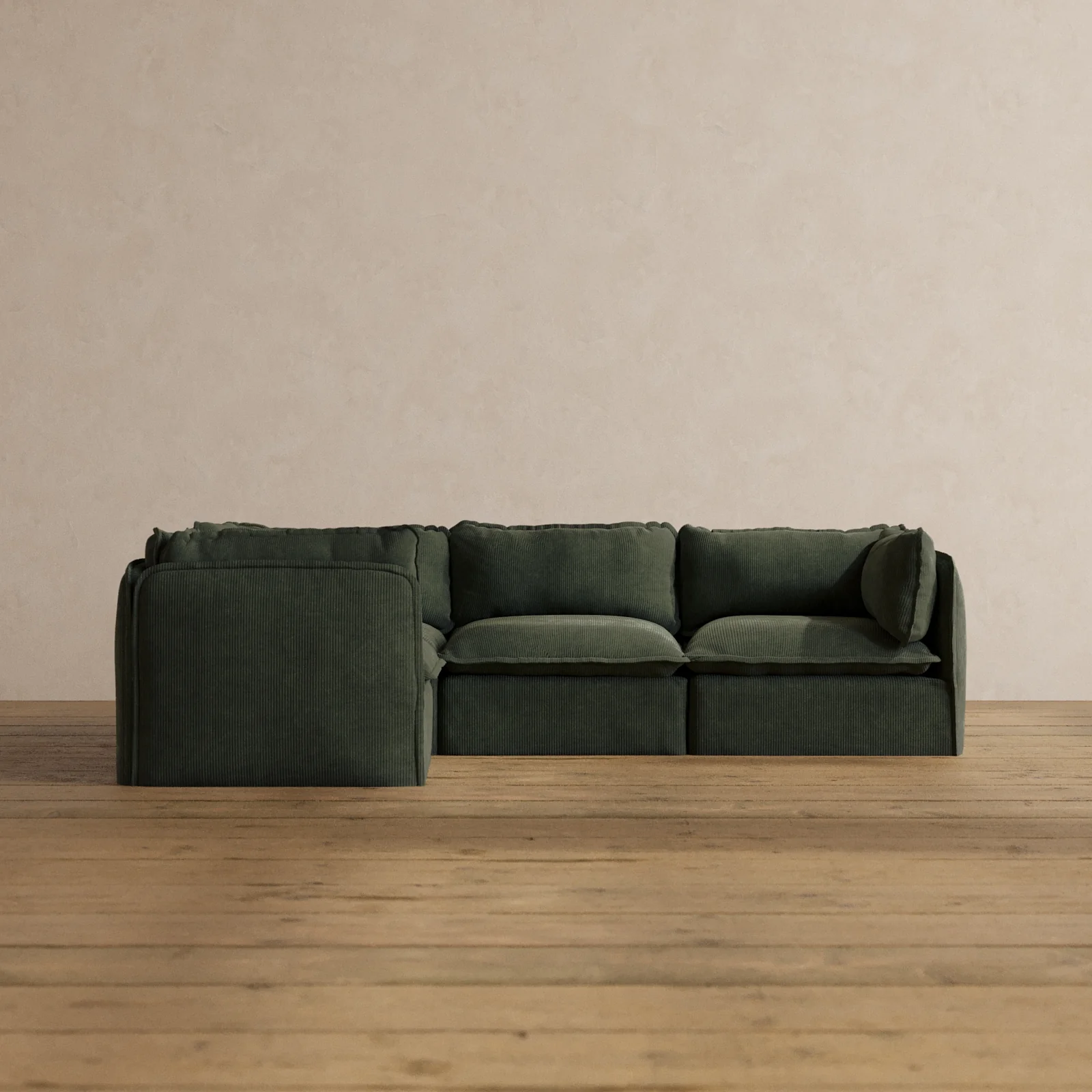 Slipcover Only - Modular Washable 4-Seater Corner Sectional in Olivine