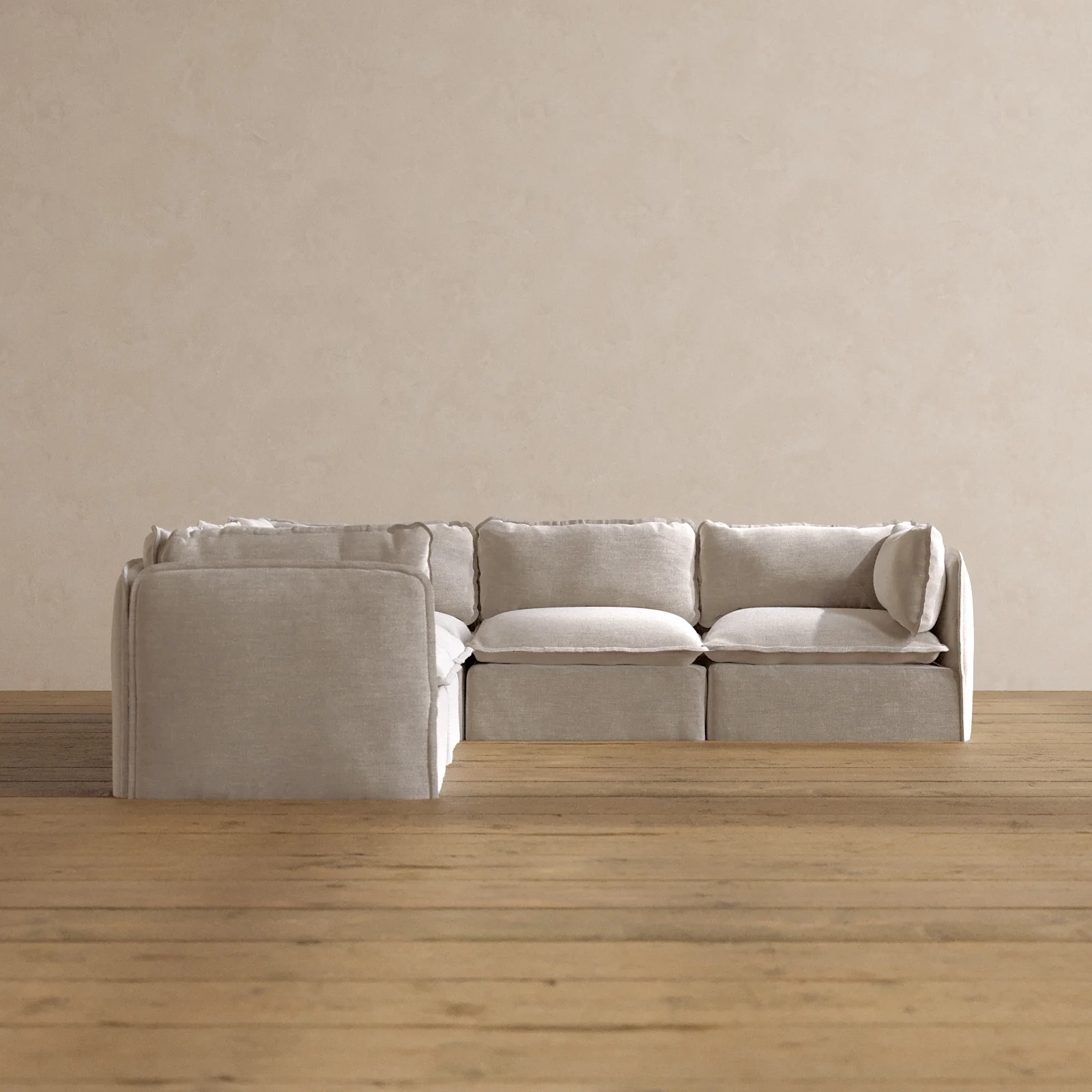 Slipcover Only - Modular Washable 5-Seater Corner Sectional in Mist