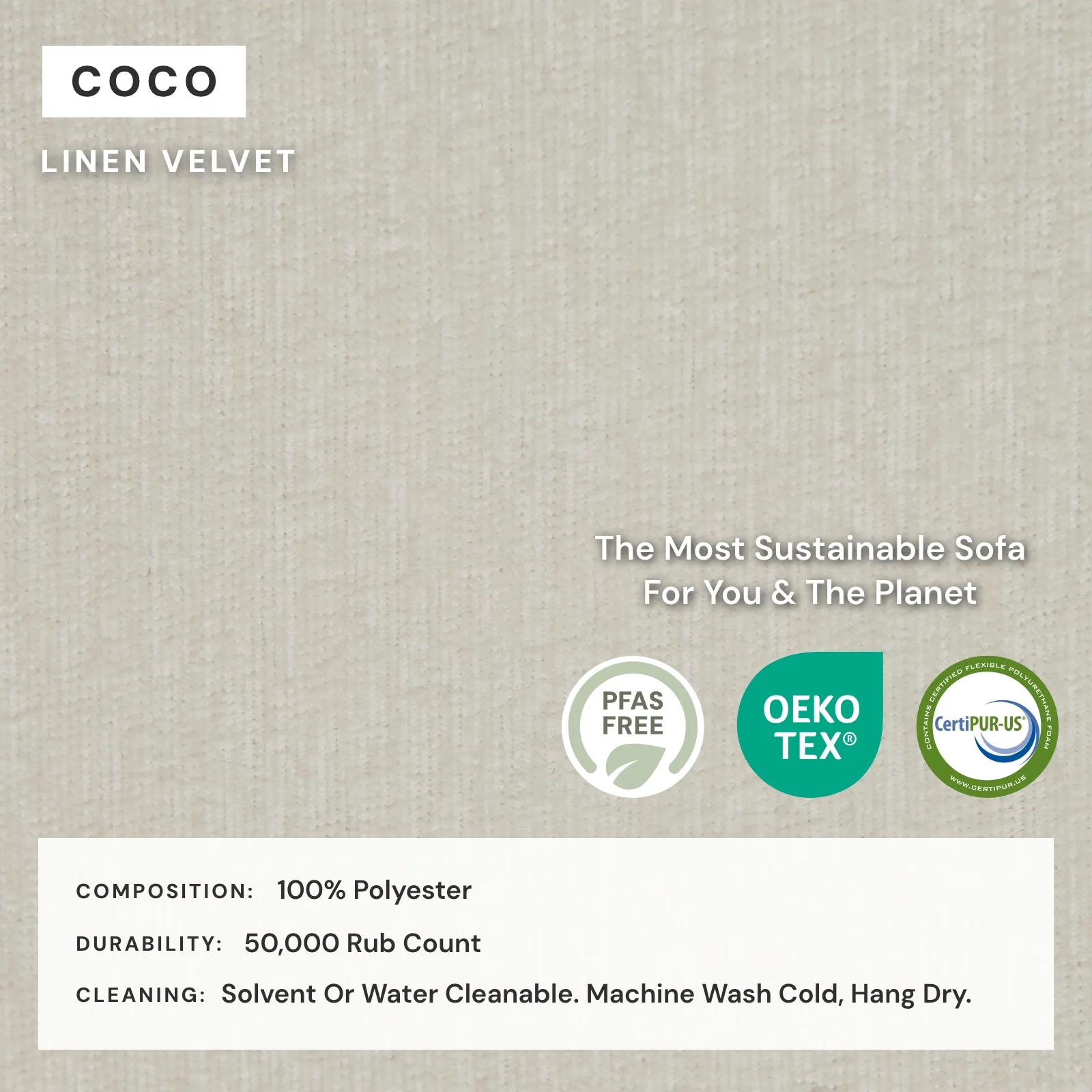 Slipcover Only - Modular Washable 6-Seater U-Sectional + Ottoman in Coco - Image 4
