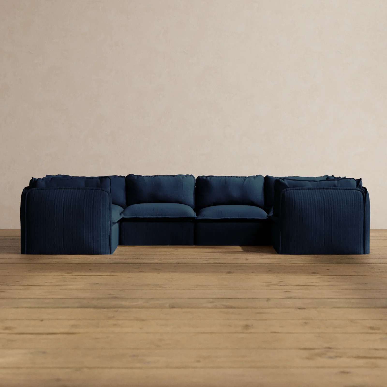 Slipcover Only - Modular Washable 6-Seater U-Sectional in Sumi