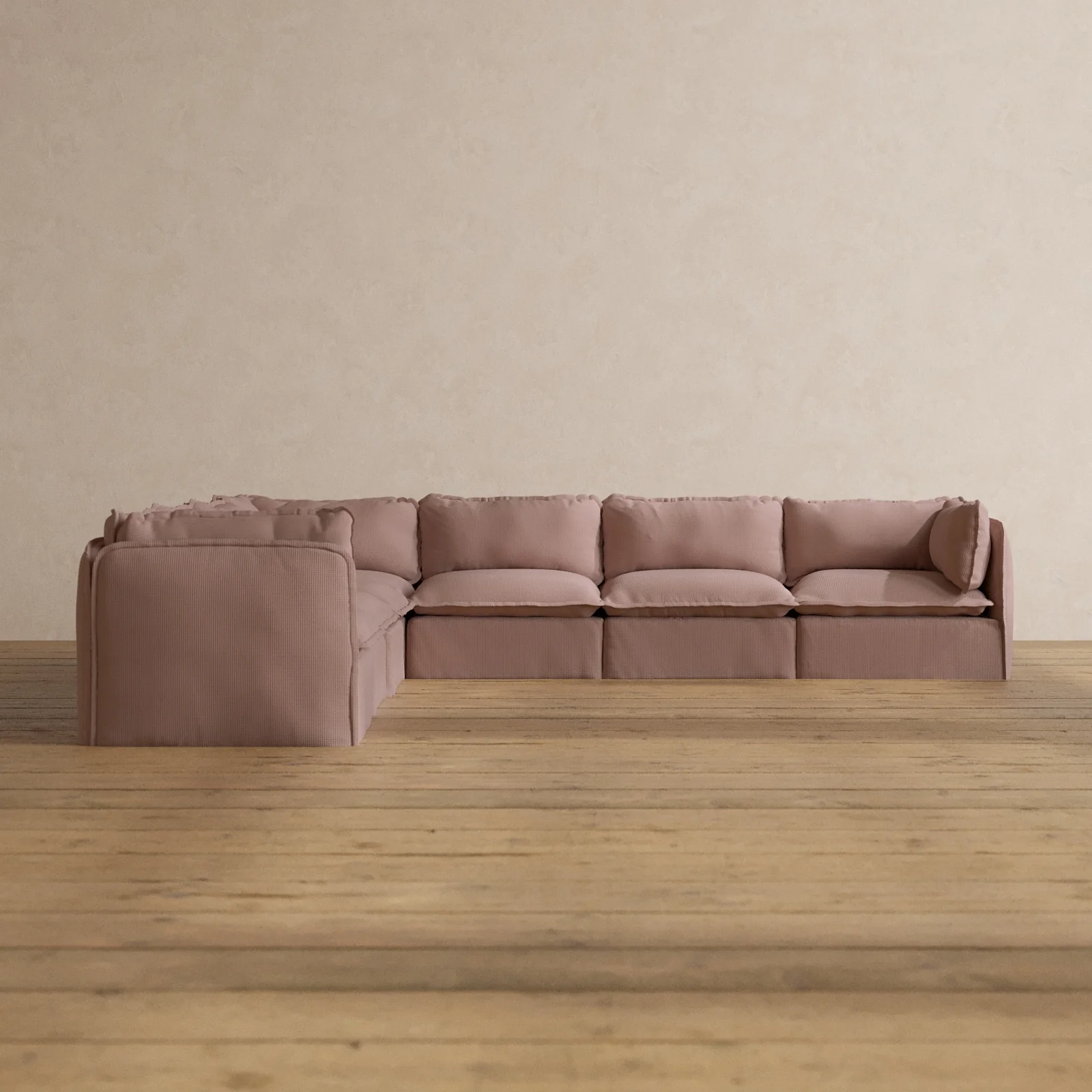 Slipcover Only - Modular Washable 7-Seater Corner Sectional in Sakura