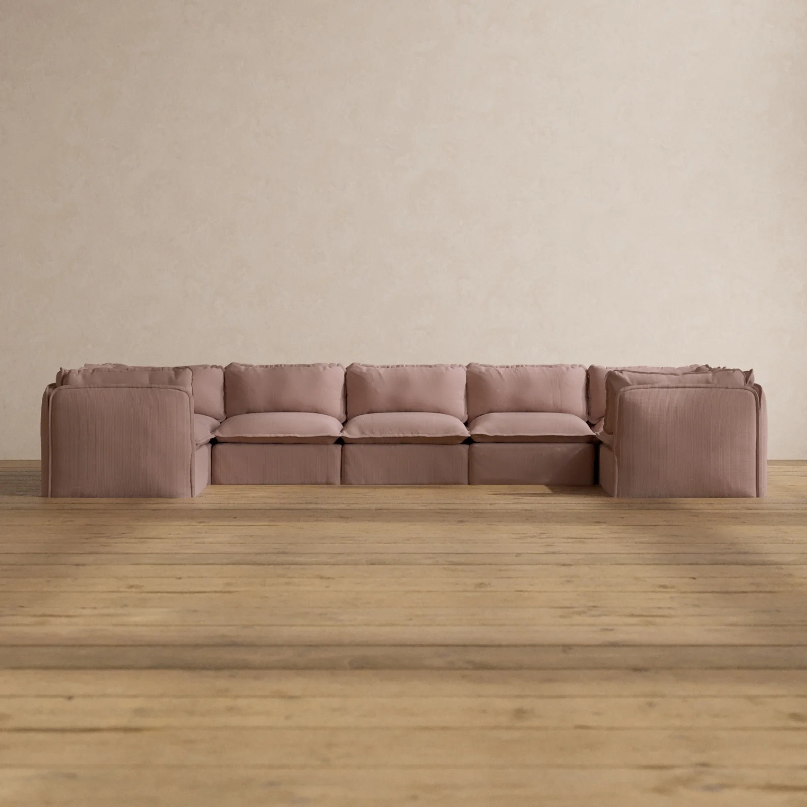 Slipcover Only - Modular Washable 7-Seater U-Sectional in Sakura