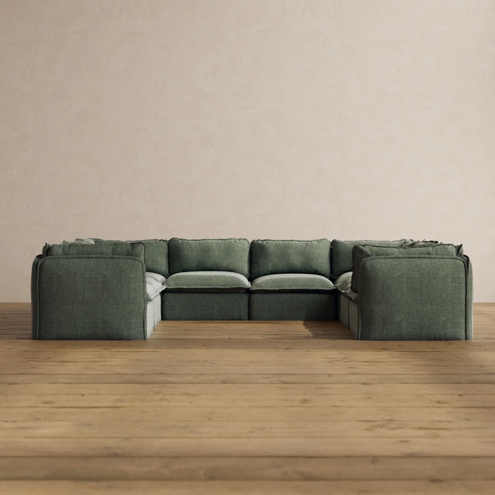 Slipcover Only - Modular Washable 8-Seater U-Sectional in Willow