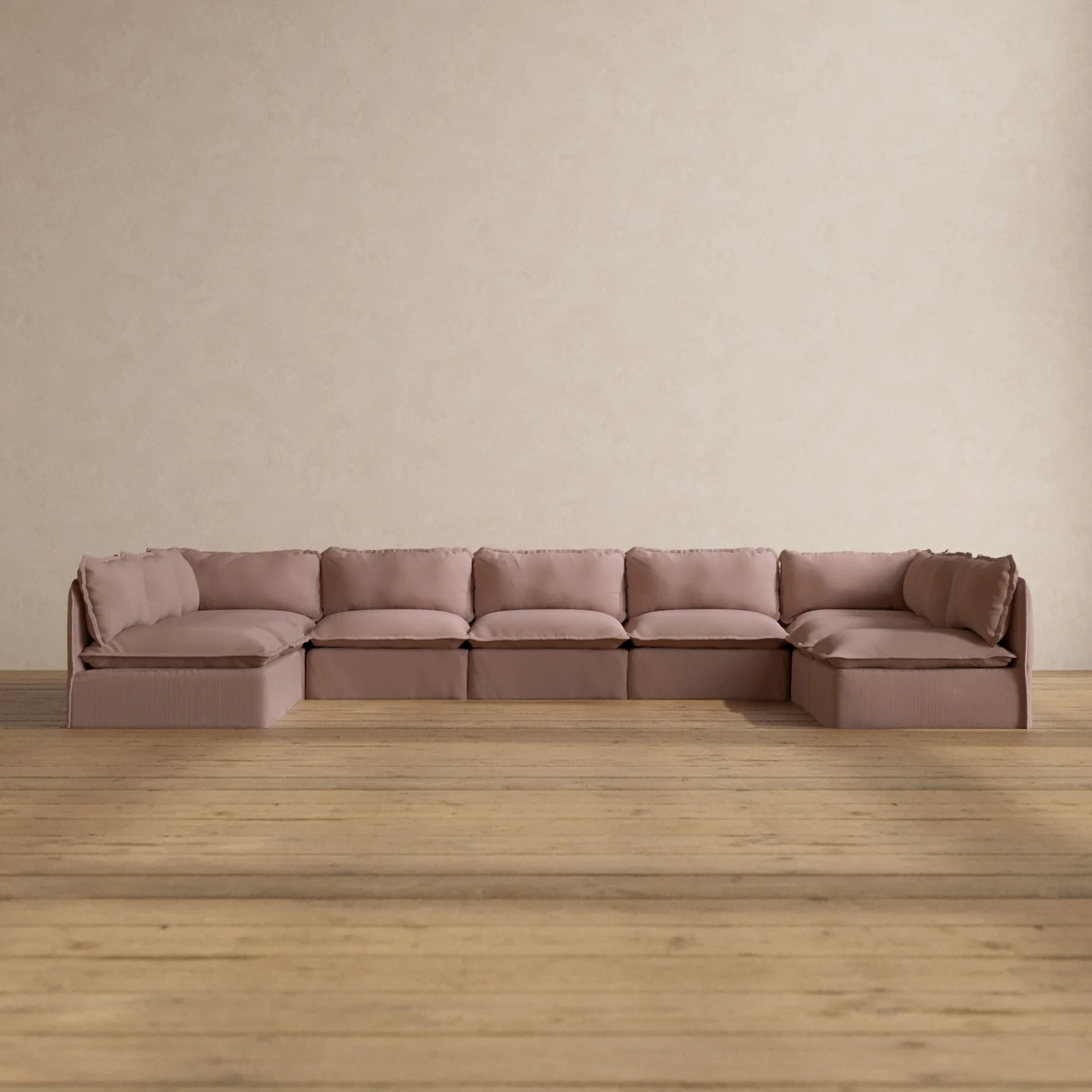 Slipcover Only - Modular Washable 9-Seater Open-Ends U-Sectional in Sakura
