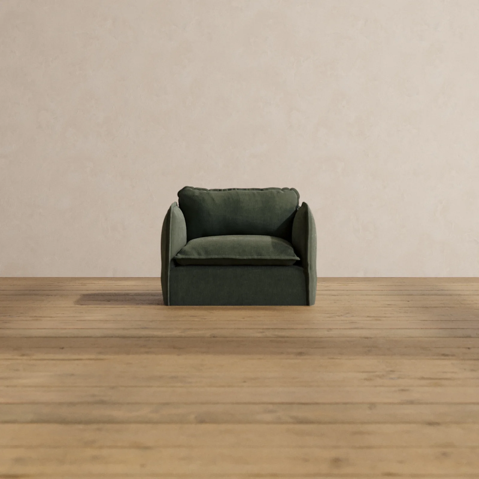 Slipcover Only - Modular Washable Armchair in Olivine