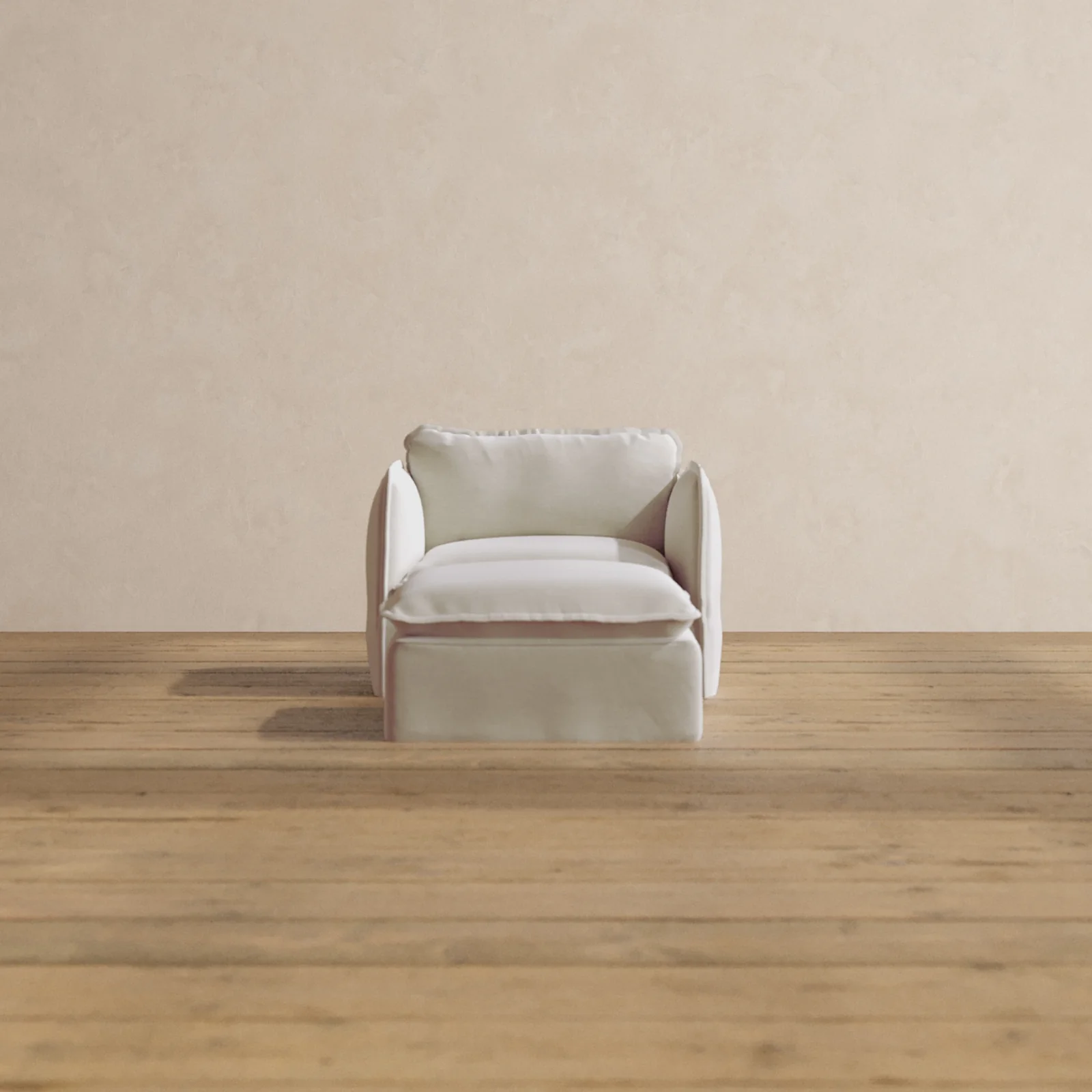 Slipcover Only - Modular Washable Armchair + Ottoman in Coco
