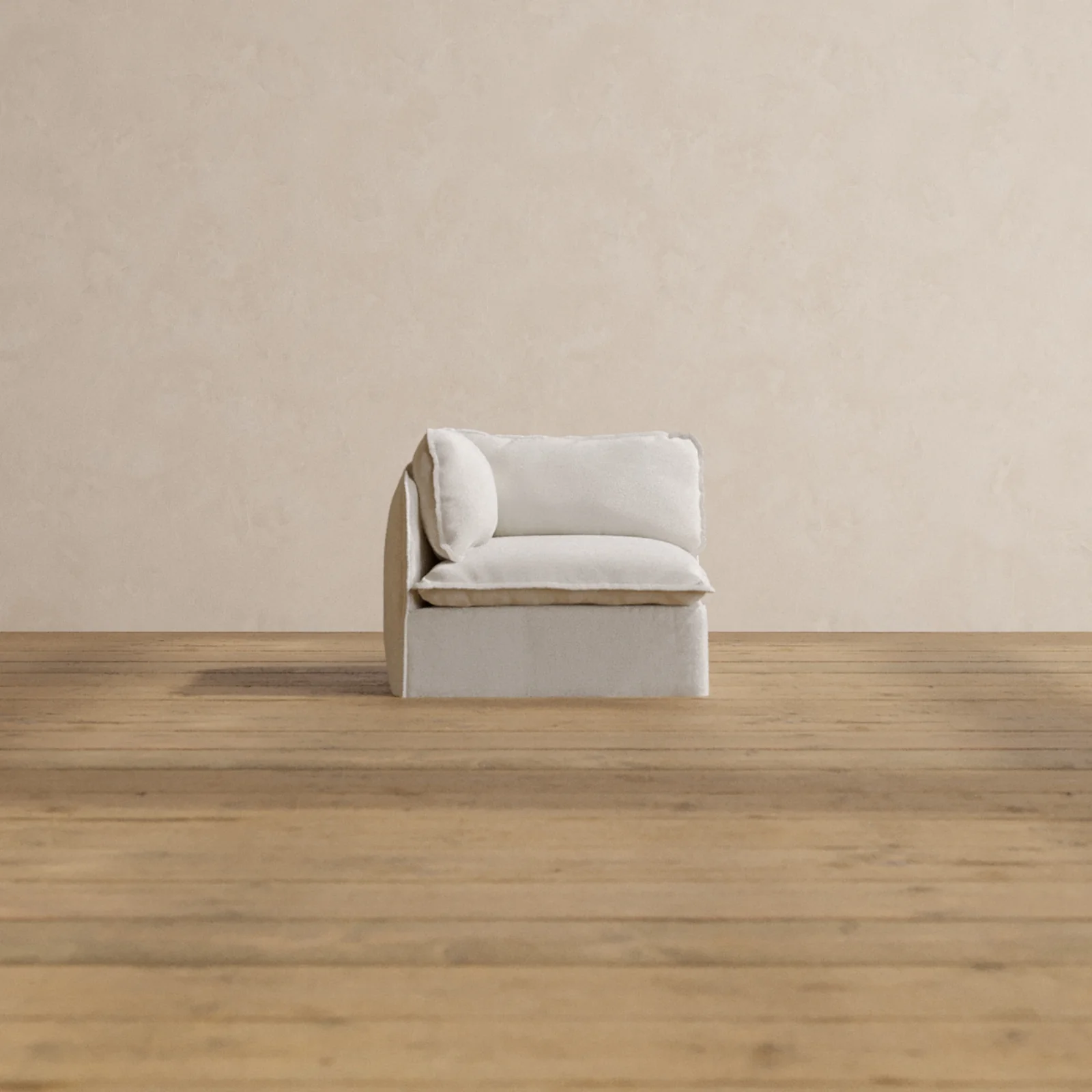 Slipcover Only - Modular Washable Corner Chair in Powder