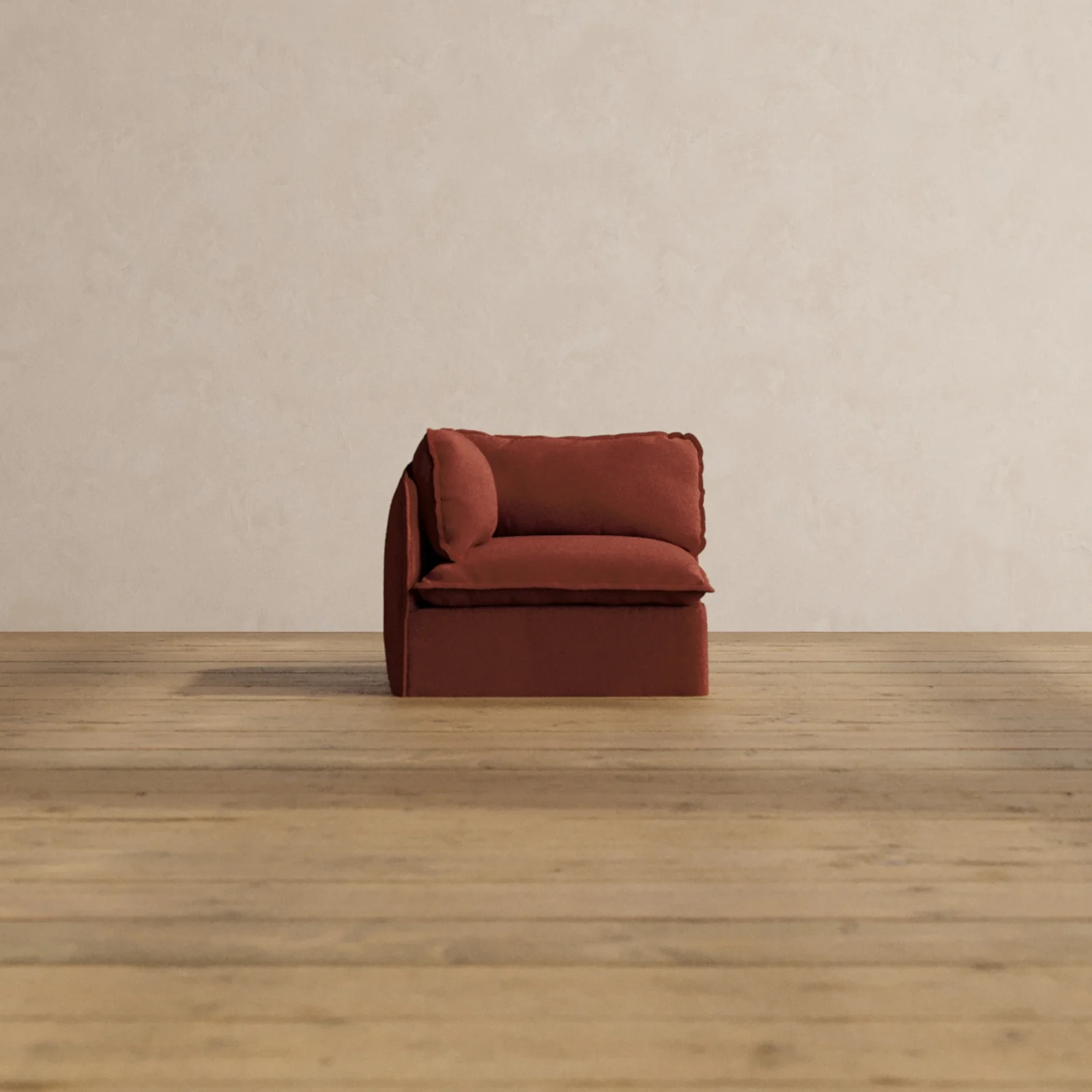 Slipcover Only - Modular Washable Corner Chair in Rust