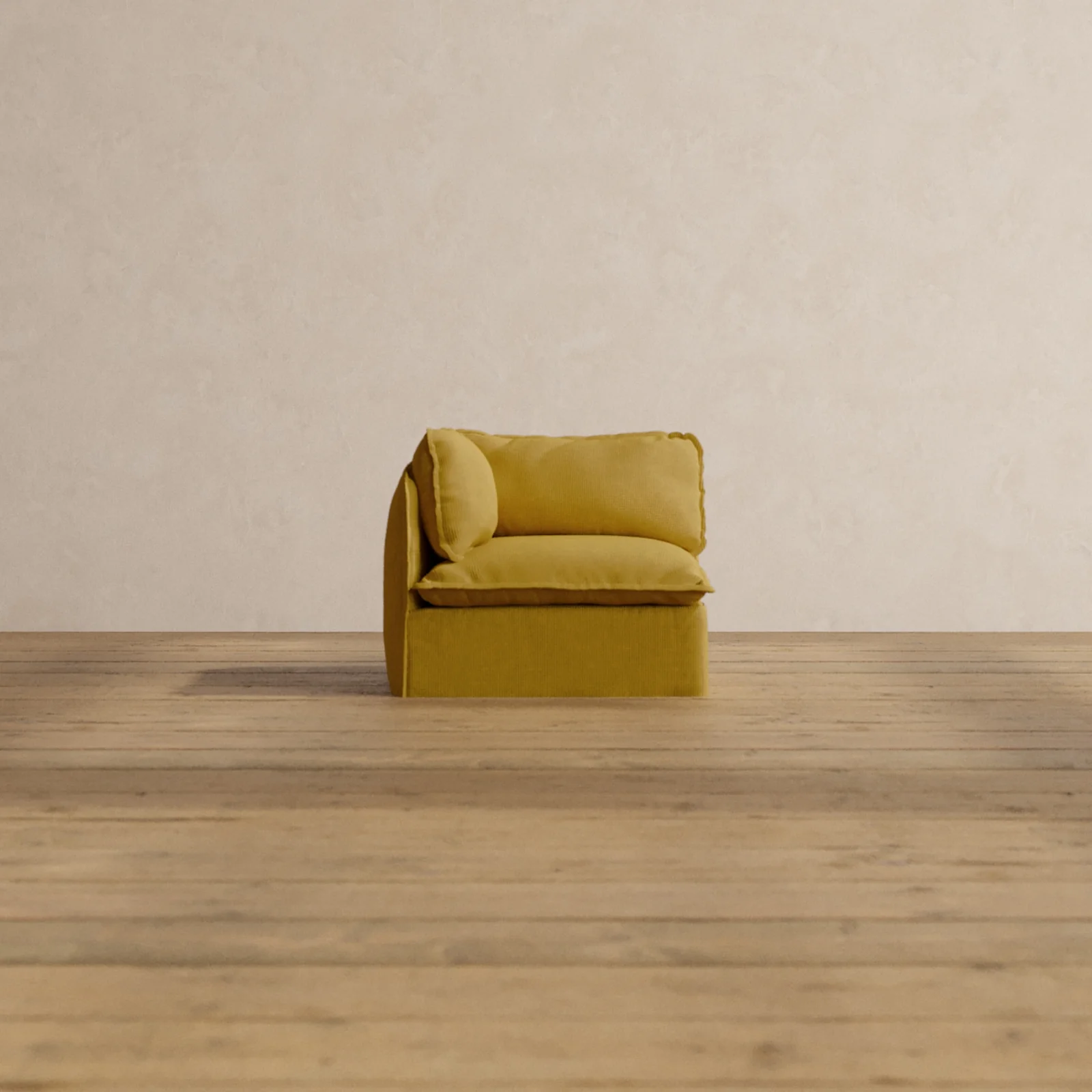Slipcover Only - Modular Washable End Chair - Left in Kiiro