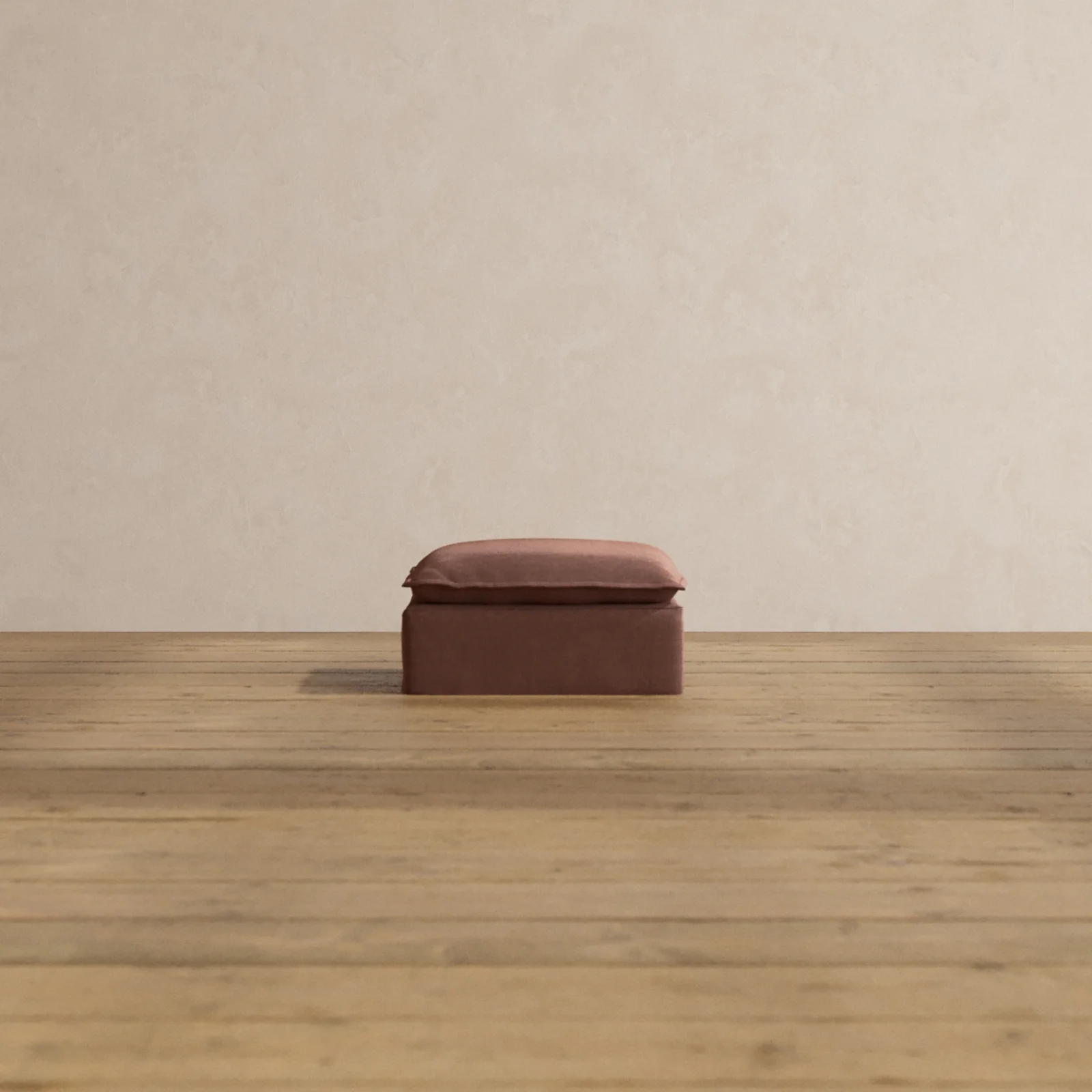 Slipcover Only - Modular Washable Ottoman in Chestnut